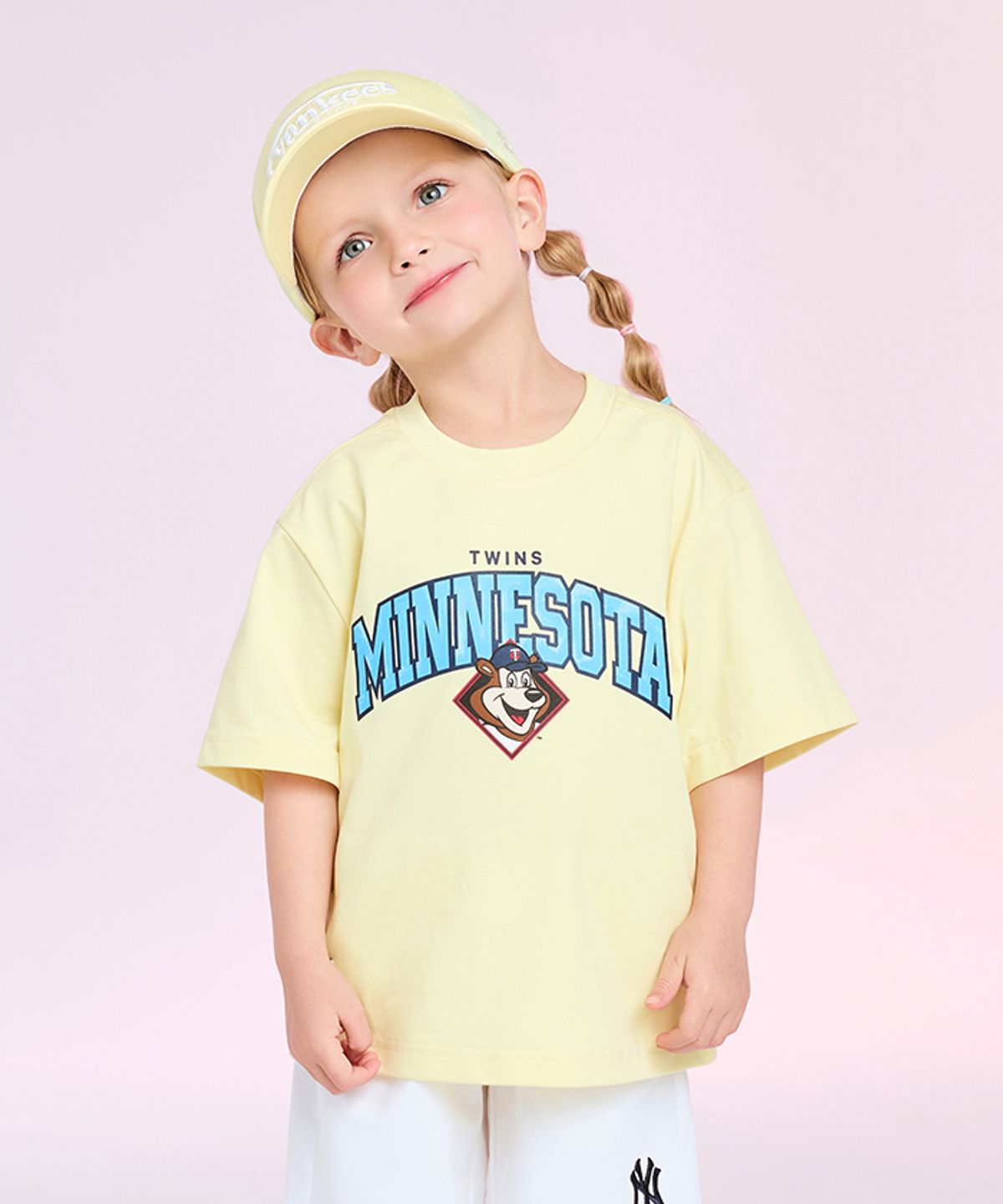 엠엘비 키즈(MLB KIDS) 스포티브 베이직 마스코트 티셔츠 MIN (L.Yellow)