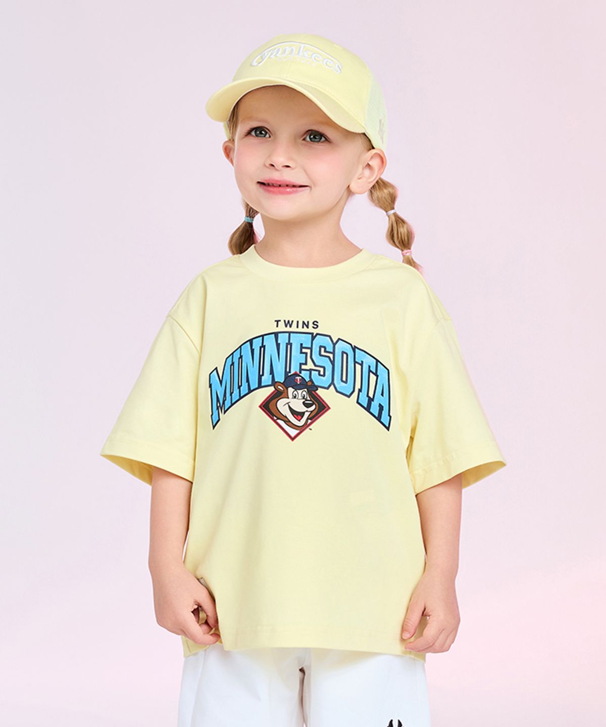 엠엘비 키즈(MLB KIDS) 스포티브 베이직 마스코트 티셔츠 MIN (L.Yellow)