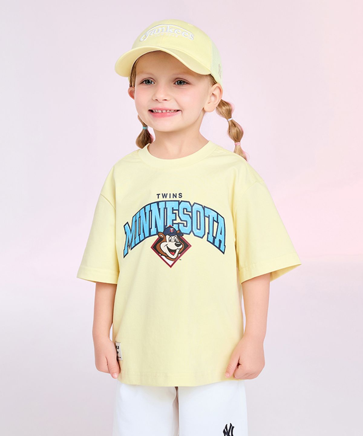 엠엘비 키즈(MLB KIDS) 스포티브 베이직 마스코트 티셔츠 MIN (L.Yellow)