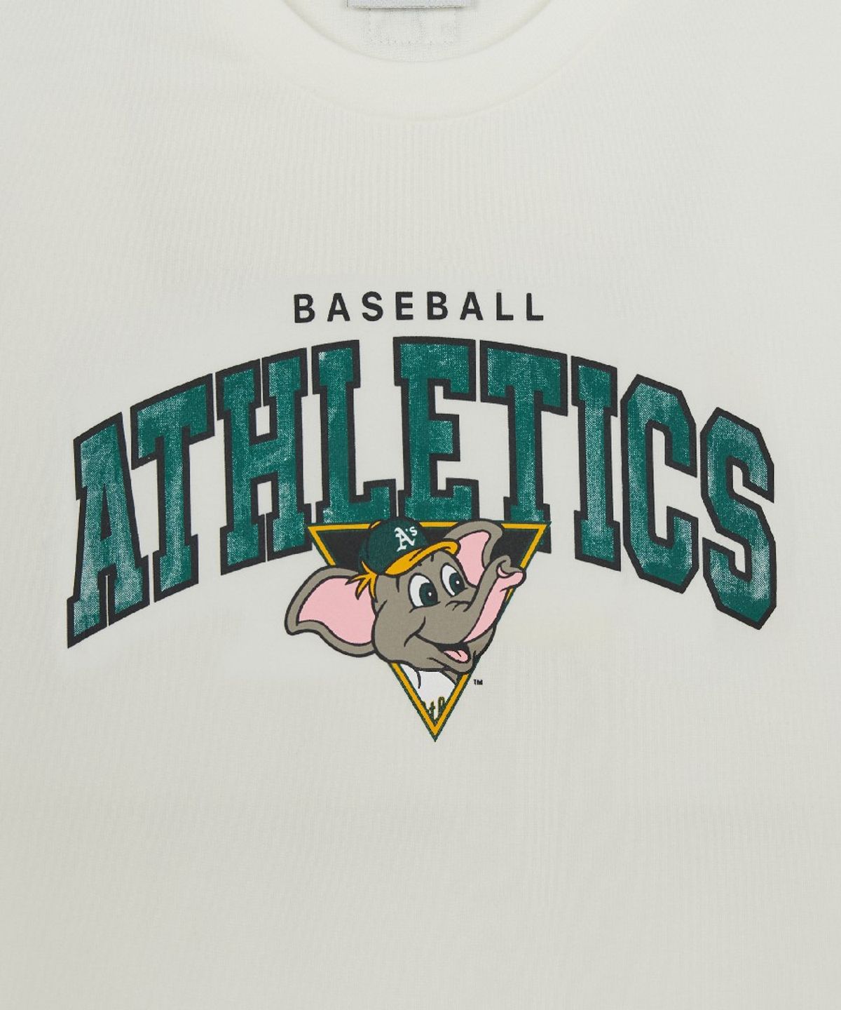 엠엘비 키즈(MLB KIDS) 스포티브 베이직 마스코트 티셔츠 OAK (Ivory)