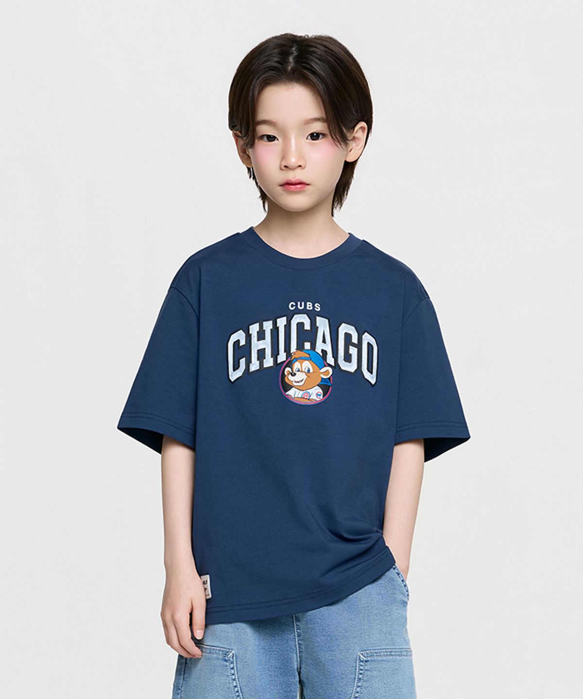 엠엘비 키즈(MLB KIDS) 스포티브 베이직 마스코트 티셔츠 CHC (Navy)