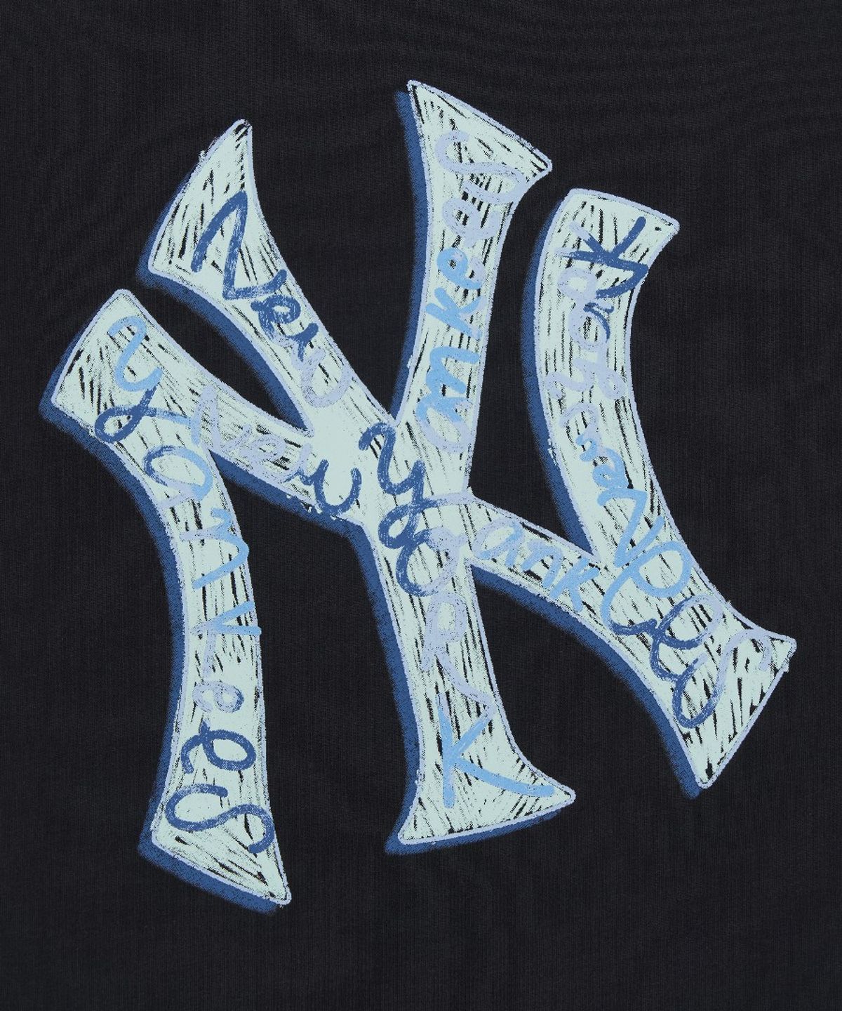 엠엘비 키즈(MLB KIDS) 스트릿 크레용 빅럭스 티셔츠 NY (Black)