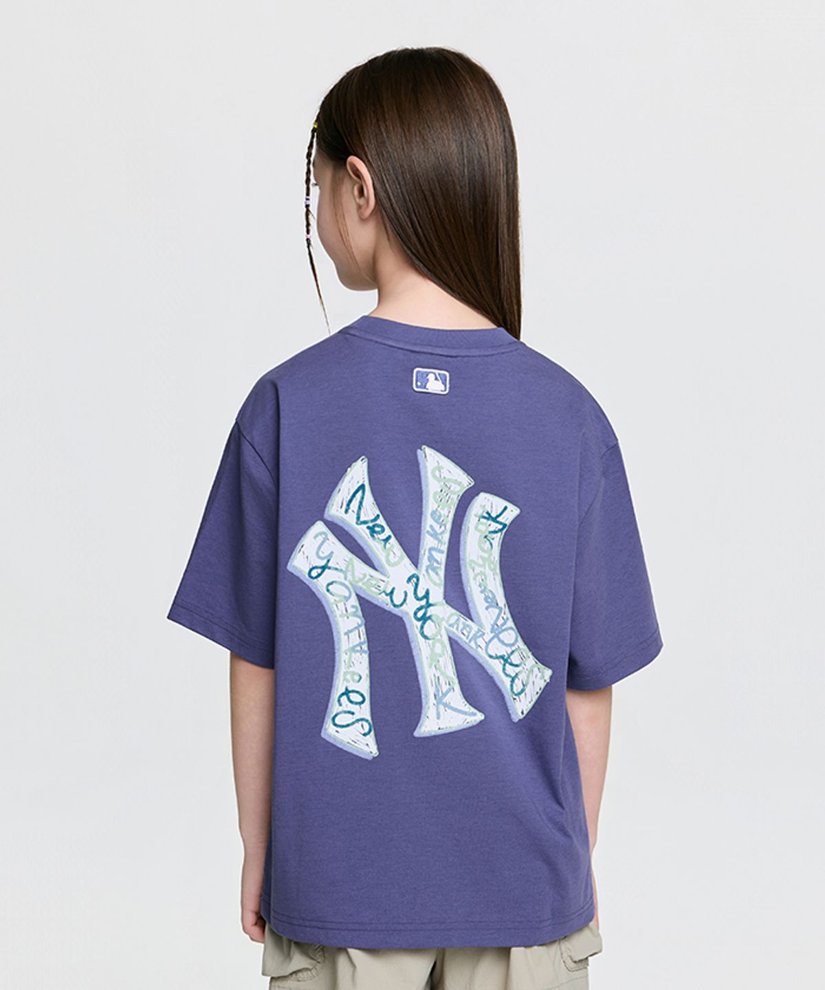 엠엘비 키즈(MLB KIDS) 스트릿 크레용 빅럭스 티셔츠 NY (D.Violet)