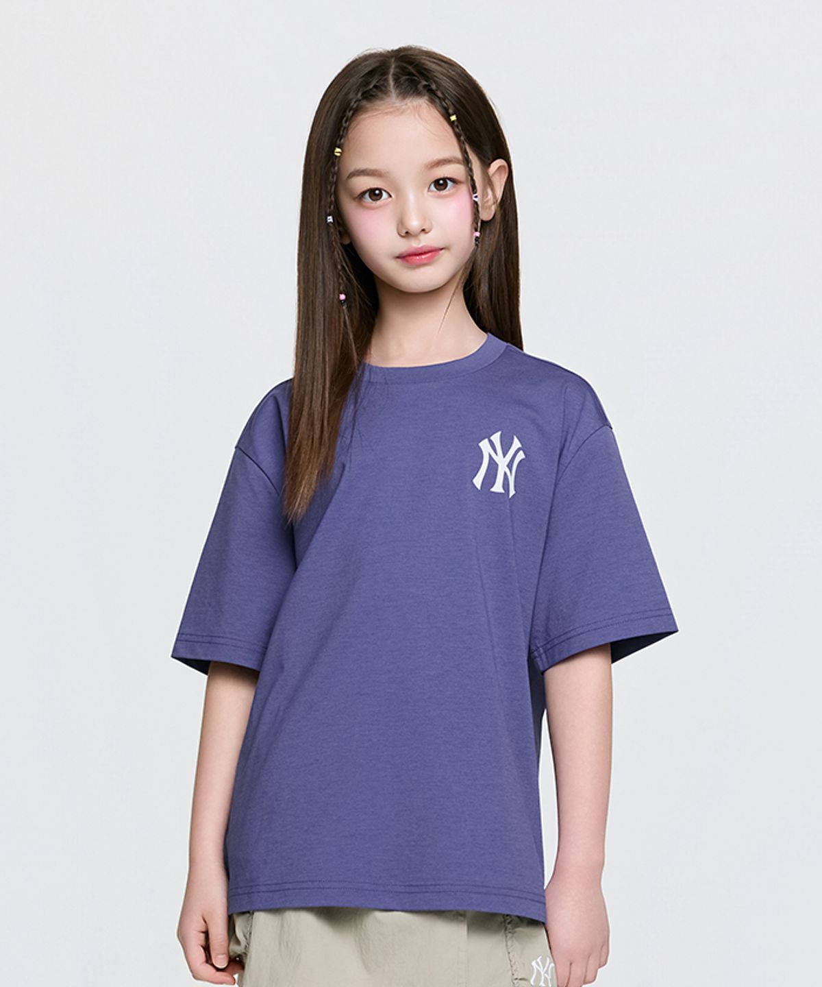 엠엘비 키즈(MLB KIDS) 스트릿 크레용 빅럭스 티셔츠 NY (D.Violet)