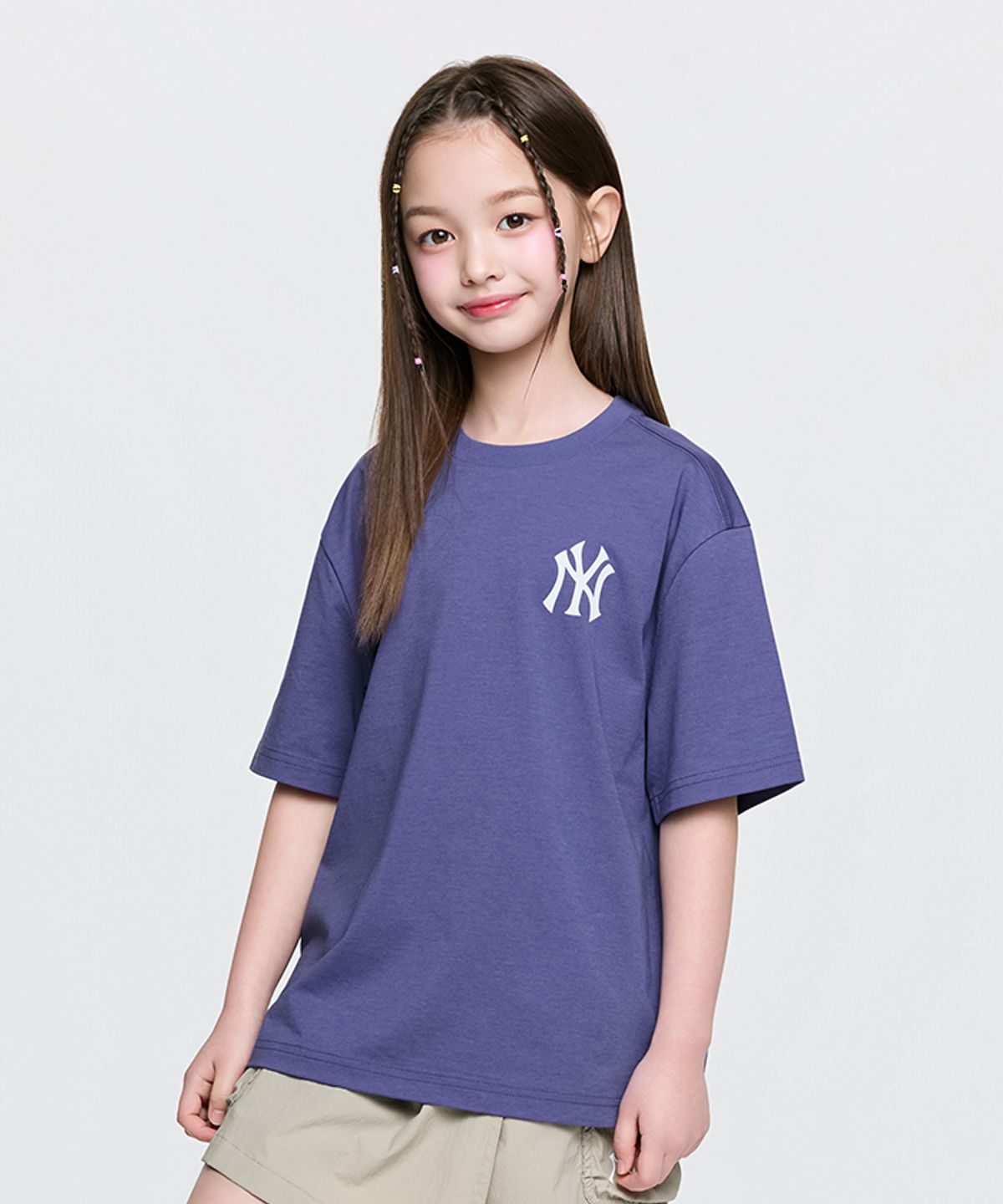 엠엘비 키즈(MLB KIDS) 스트릿 크레용 빅럭스 티셔츠 NY (D.Violet)