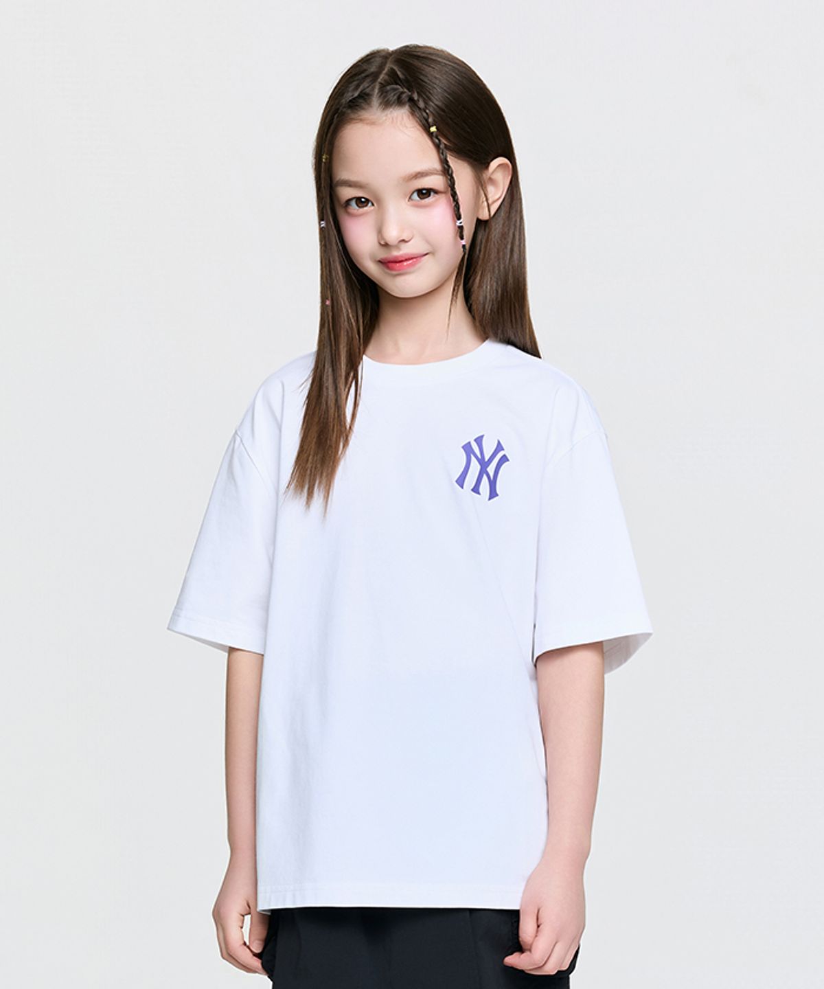 엠엘비 키즈(MLB KIDS) 스트릿 크레용 빅럭스 티셔츠 NY (White)