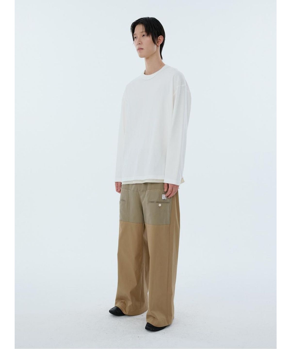 래코드(RECODE) Lining Detail Longsleeve T-shirt RKTAA24615WHX