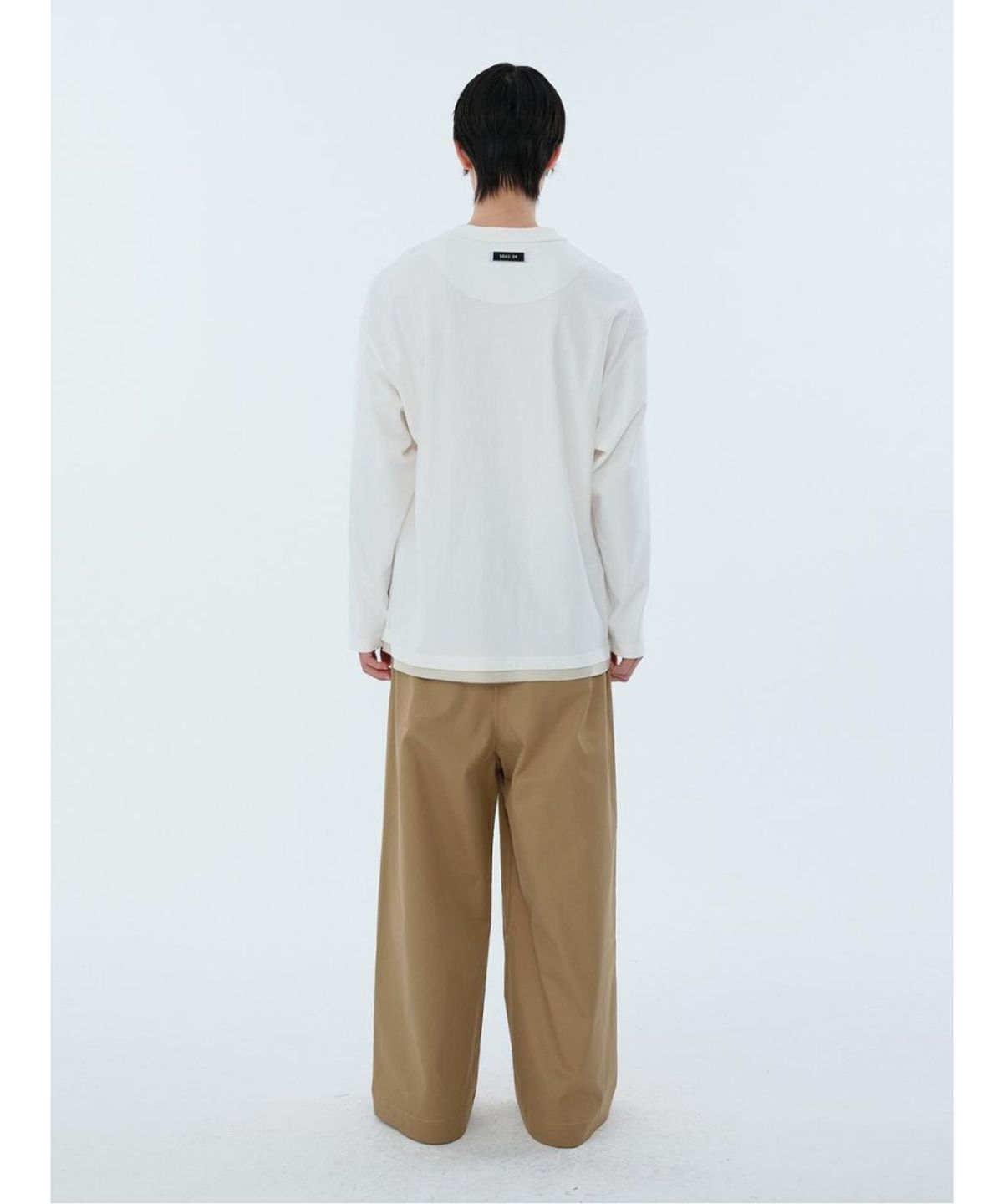 래코드(RECODE) Lining Detail Longsleeve T-shirt RKTAA24615WHX