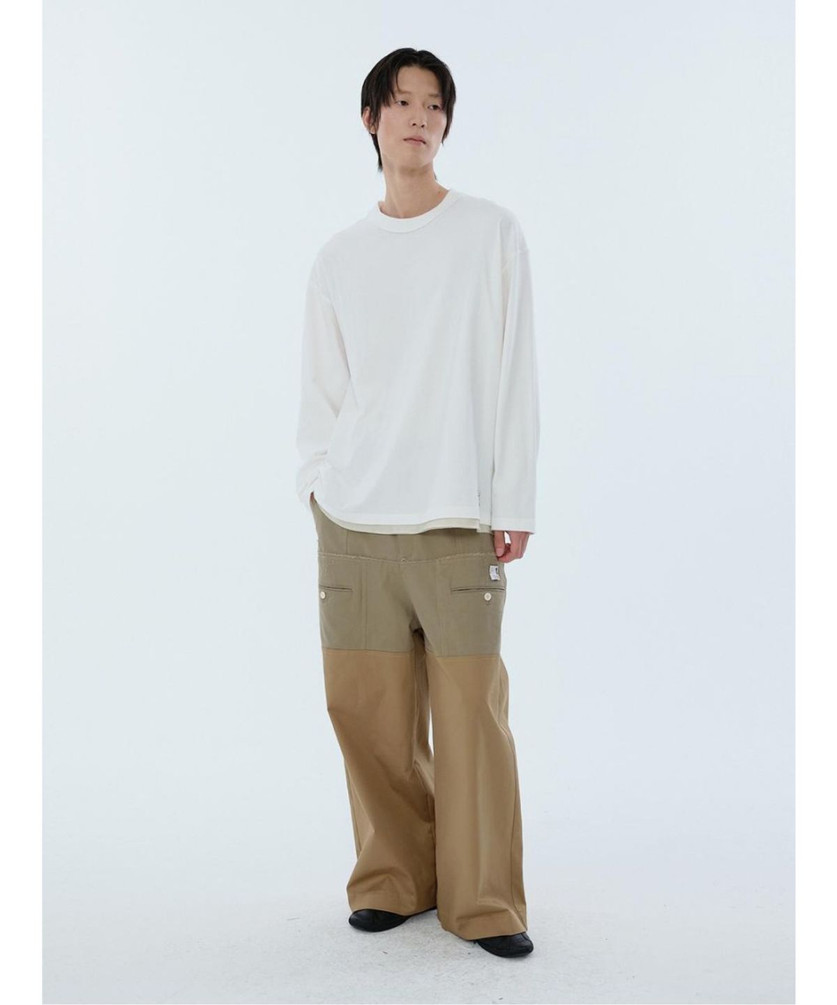 래코드(RECODE) Lining Detail Longsleeve T-shirt RKTAA24615WHX