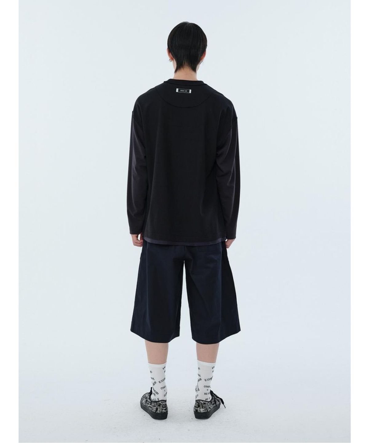 래코드(RECODE) Lining Detail Longsleeve T-shirt RKTAA24615BKX