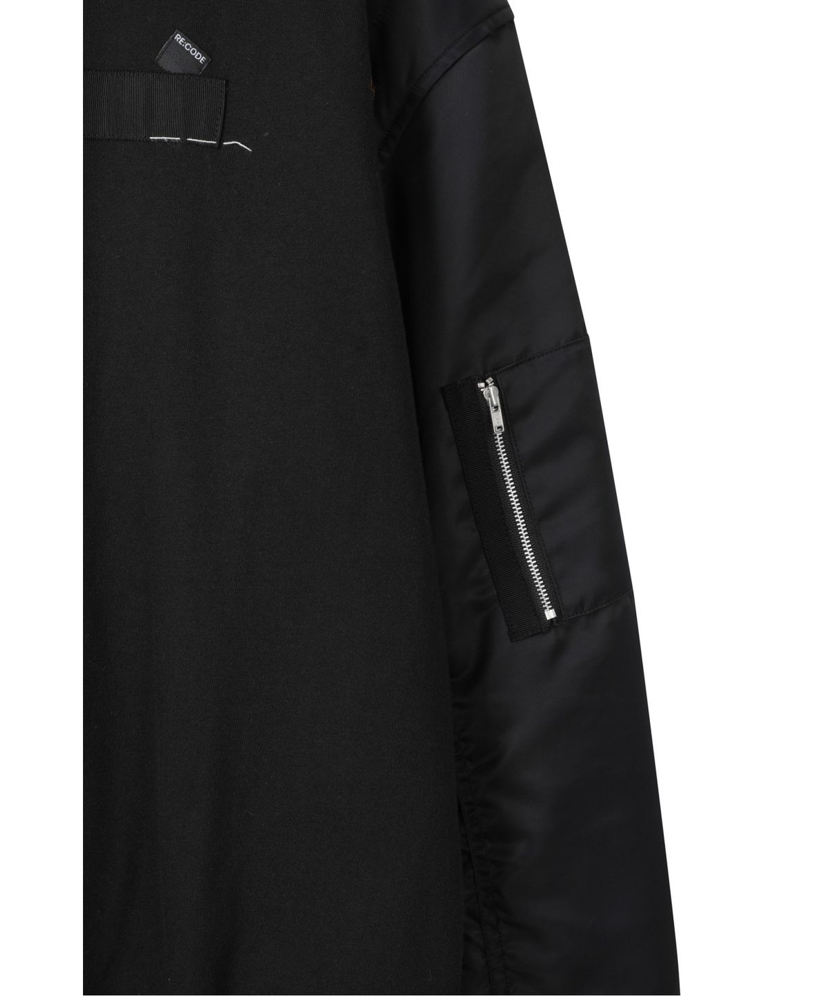 래코드(RECODE) Bomer Sleeve Top RKTAA24601BKX
