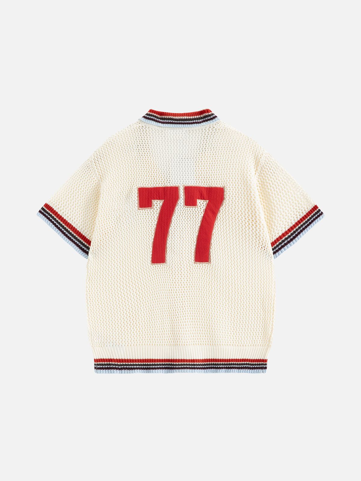 엘프릭 에덴(AELFRIC EDEN) Open Knit Short Sleeve Shirt 반소매 티셔츠 AE25CKQ20312-01TWHI