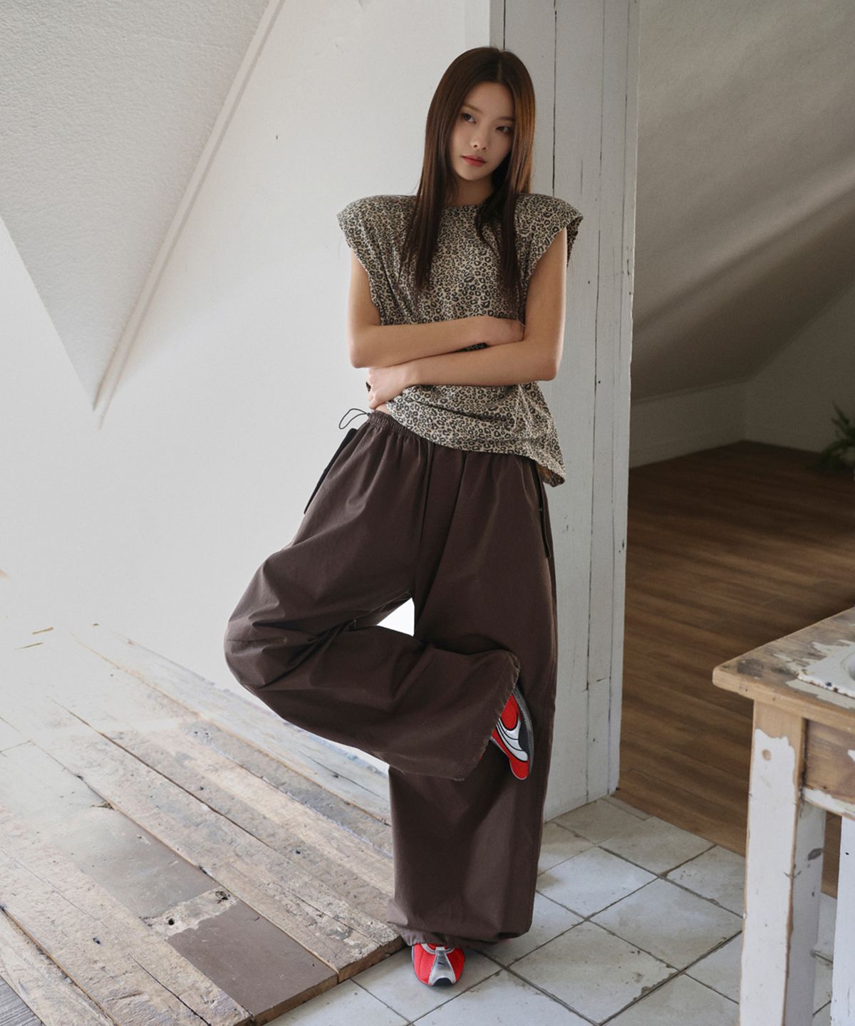 랑거(LANGER) [PLC] grind pintuck washed pants_4Colors