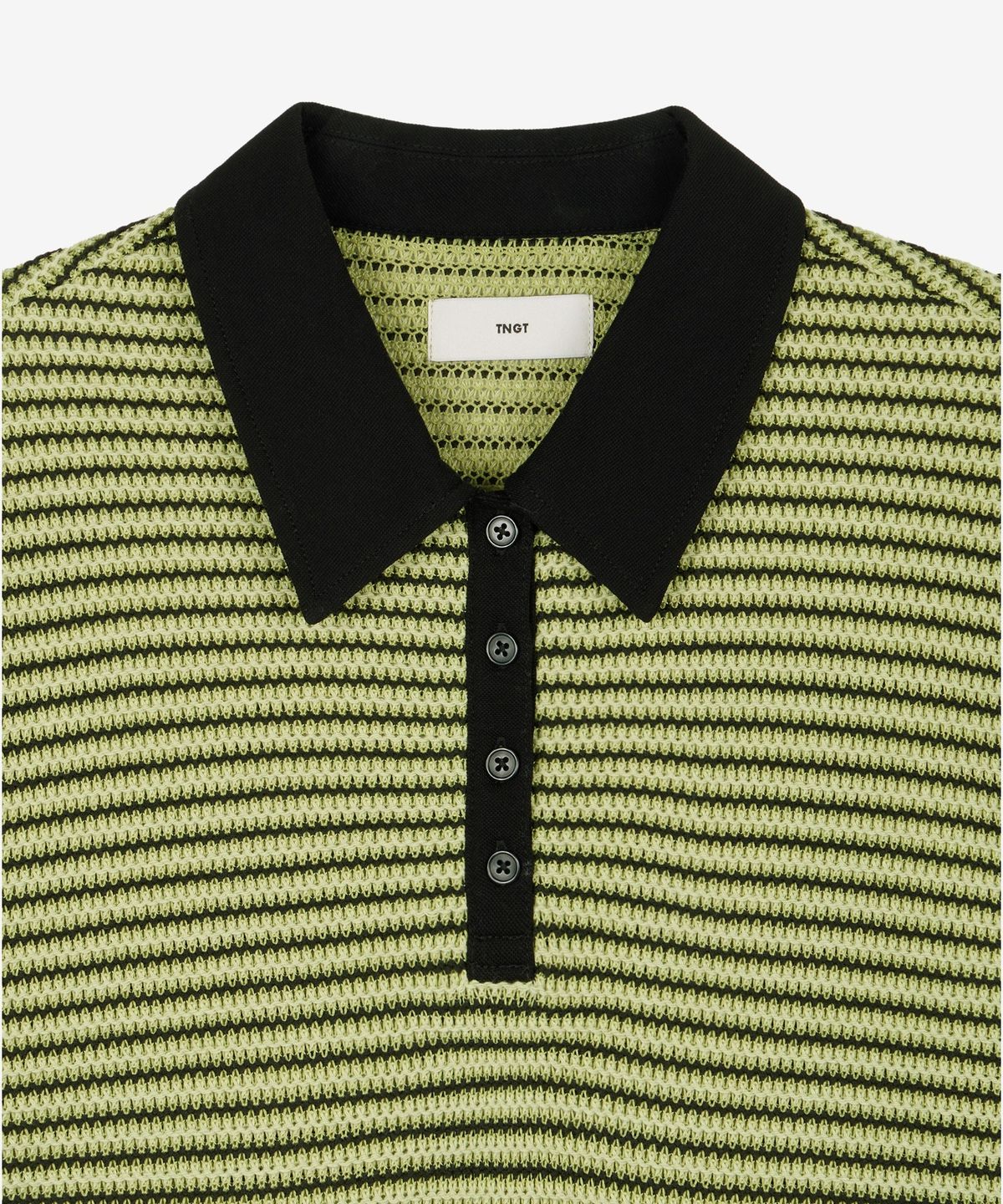 티엔지티 우먼(TNGT WOMAN) W Crochet Striped Polo (Light Green) TNTS6E208E2