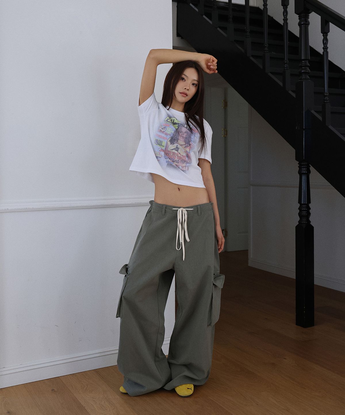 랑거(LANGER) [PLC] naty cargo pants_3Colors