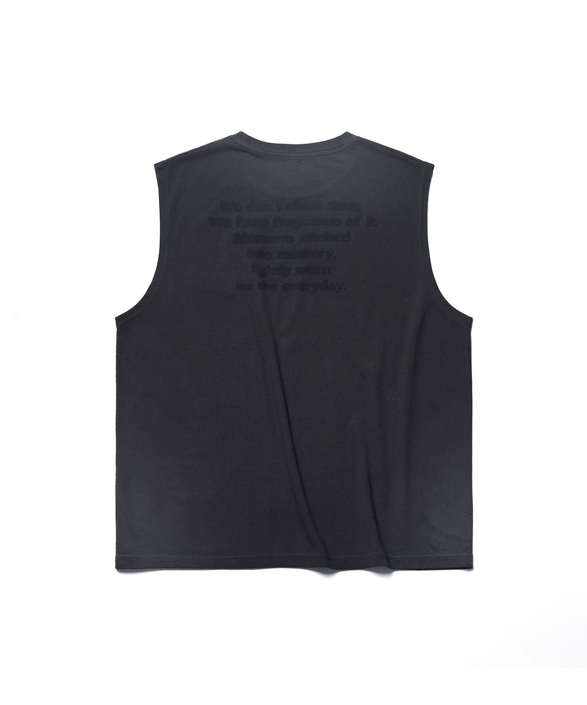 에스파이(ESFAI) MOMENT SLEEVELESS T-SHIRT (VTG BLACK)