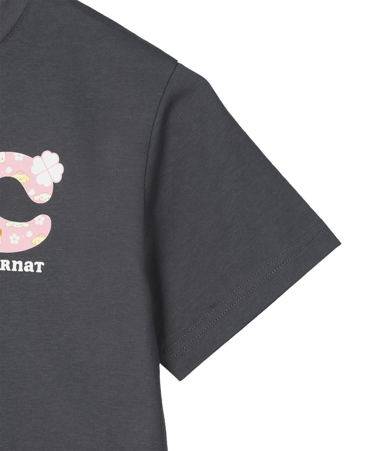 커버낫 키즈(COVERNAT KIDS) 클로버 산리오캐릭터즈 오버핏 티셔츠 차콜 CK2605ST67CH