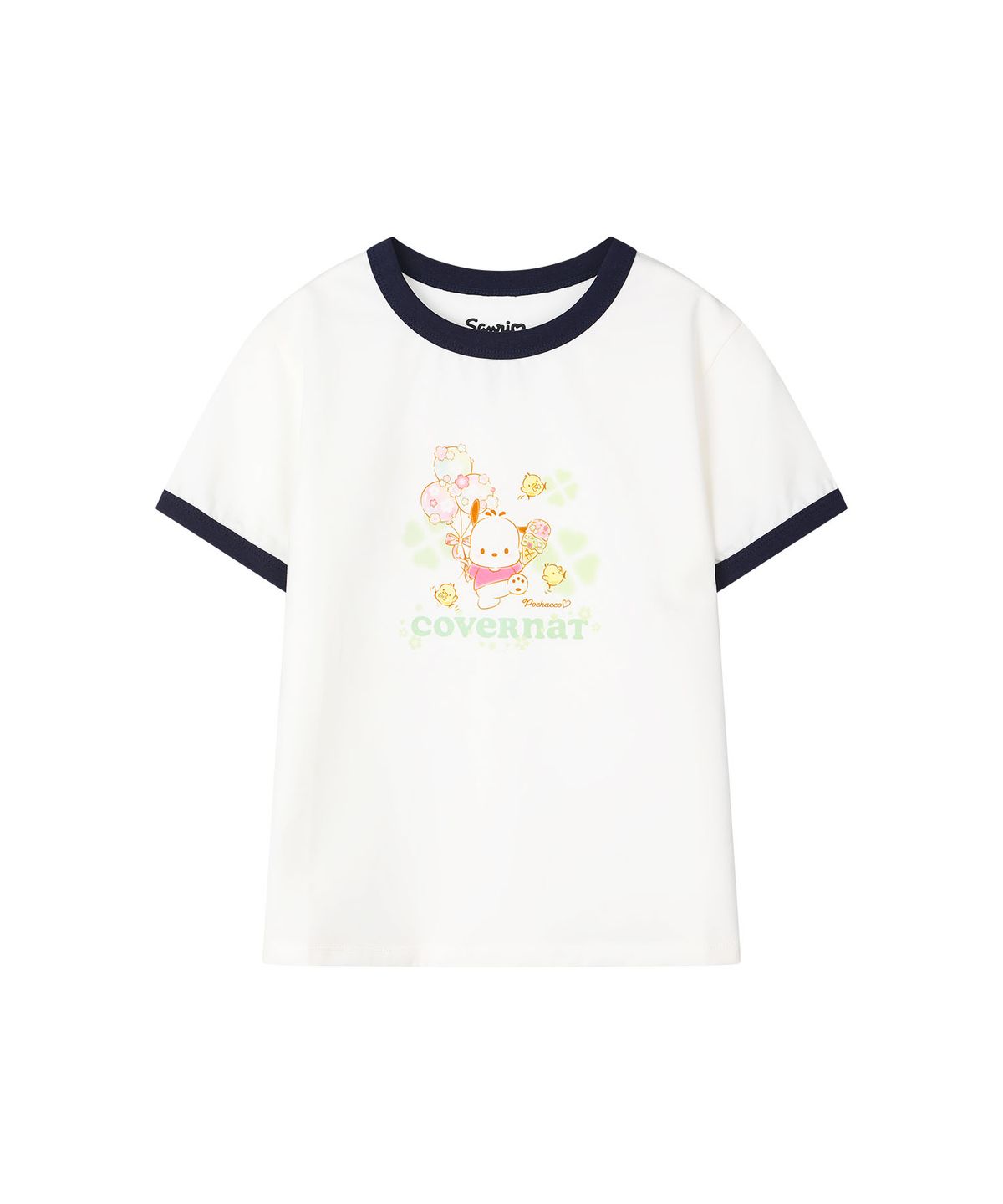 커버낫 키즈(COVERNAT KIDS) 말캉벌룬 포차코 링거티셔츠 아이보리 CK2605ST62IV