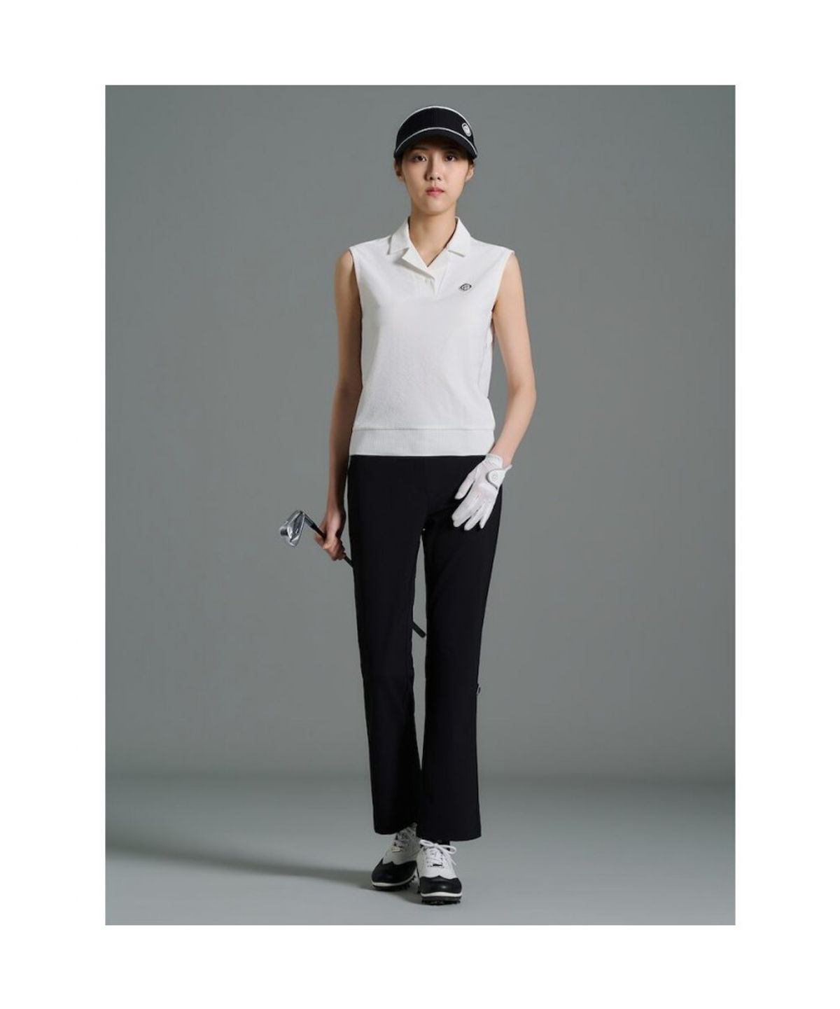 빈폴골프(BEANPOLE GOLF) 여성 크리즈드 슬리브리스 - 화이트