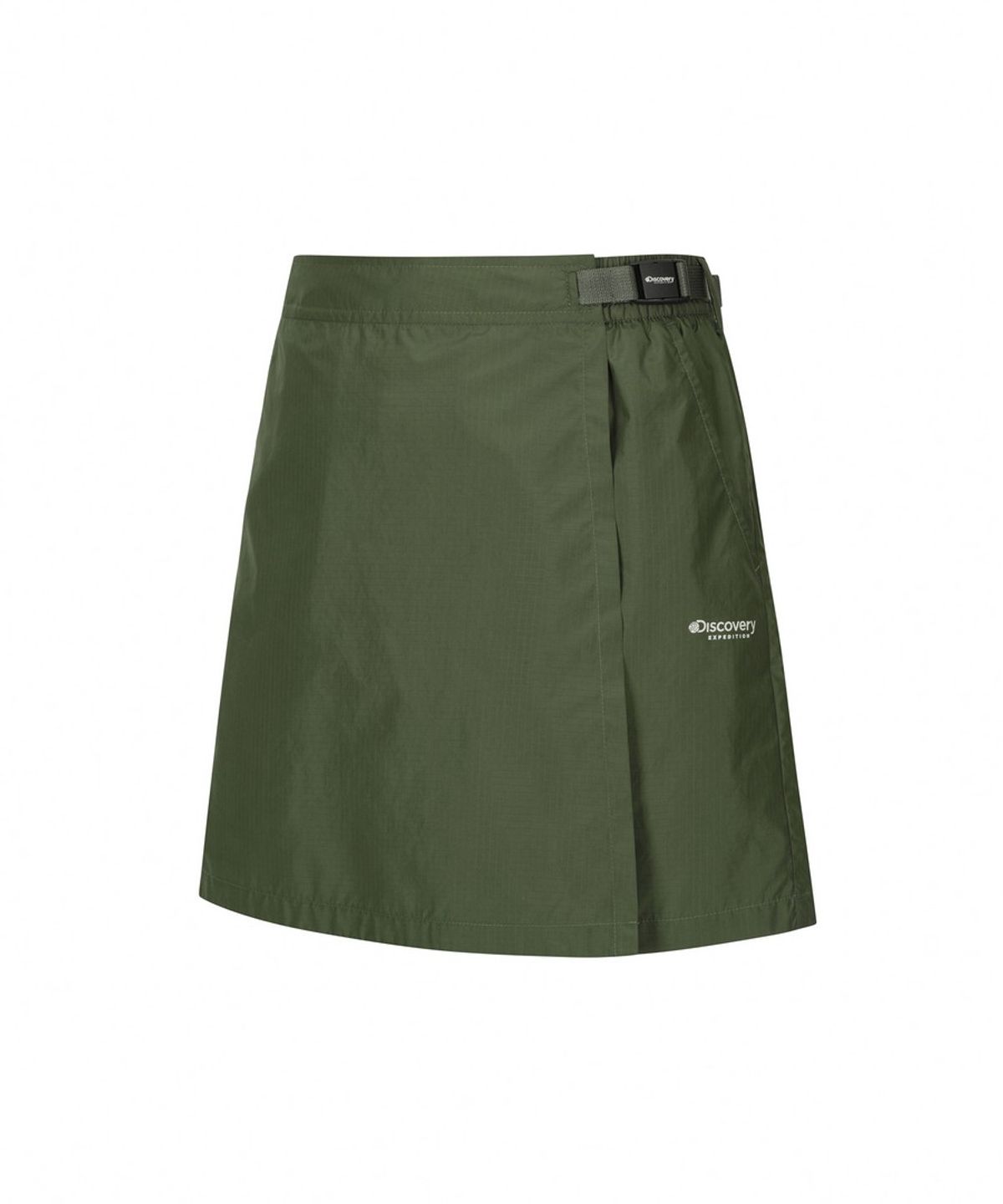 디스커버리 익스페디션(DISCOVERY EXPEDITION) 여성 경량 우븐 트레이닝 4부 팬츠 스커트 (N/KHAKI)