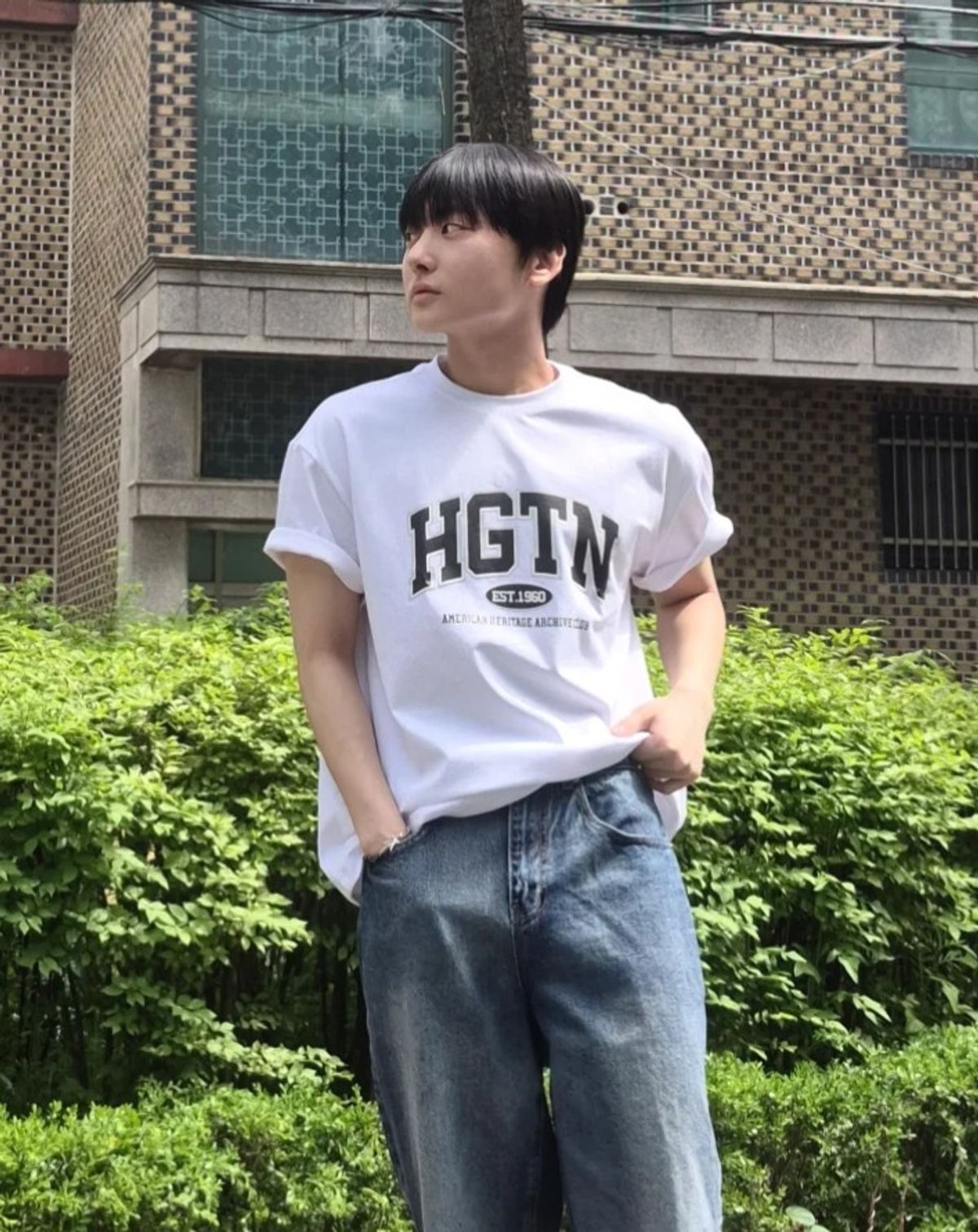 행텐(HANGTEN) 공용 HGTN 레터링 반팔 티셔츠_001(10570-031-414-31)
