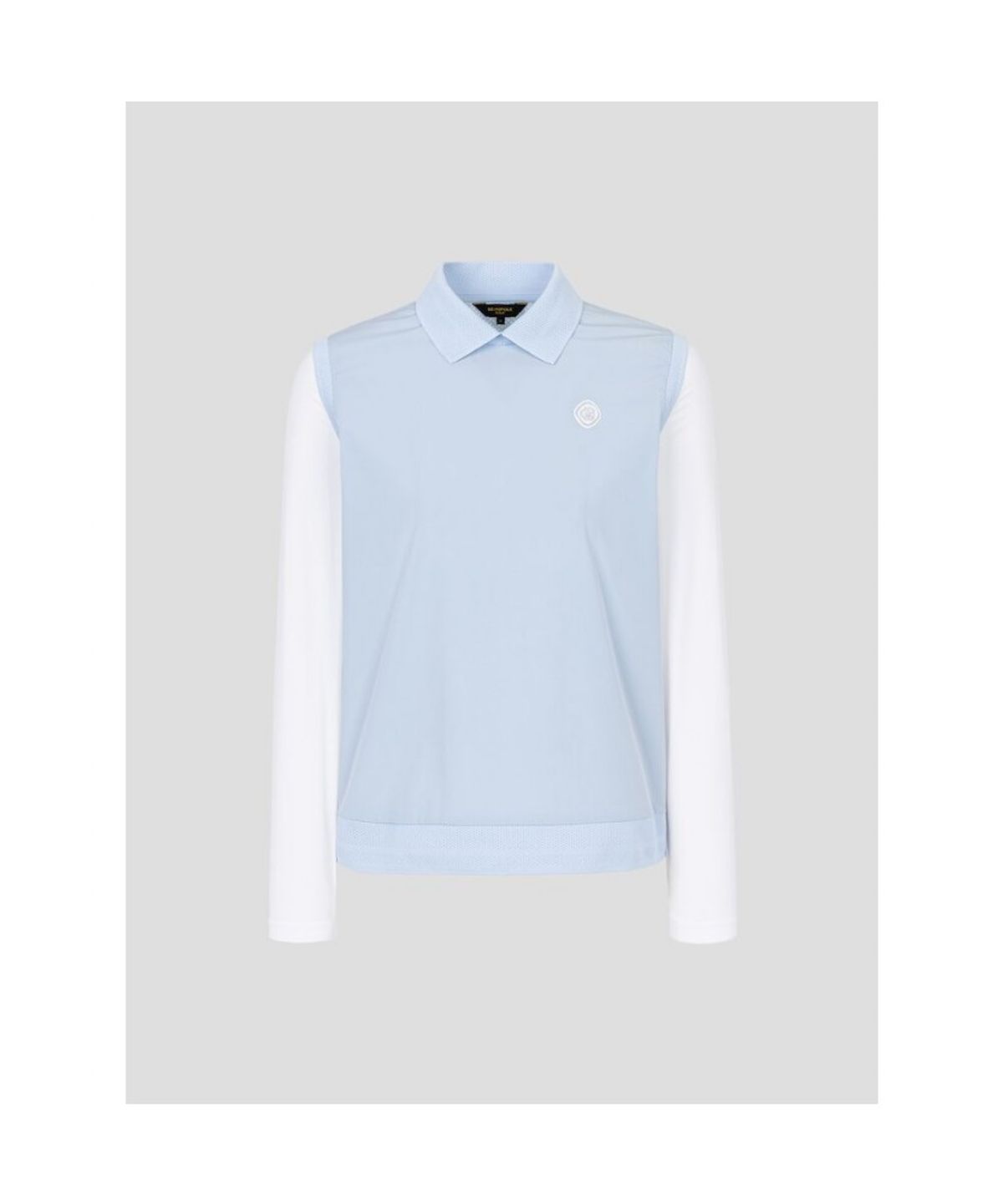 빈폴골프(BEANPOLE GOLF) [B_under] 여성 타공 믹스 AIO 칼라 티셔츠 - 스카이 블루