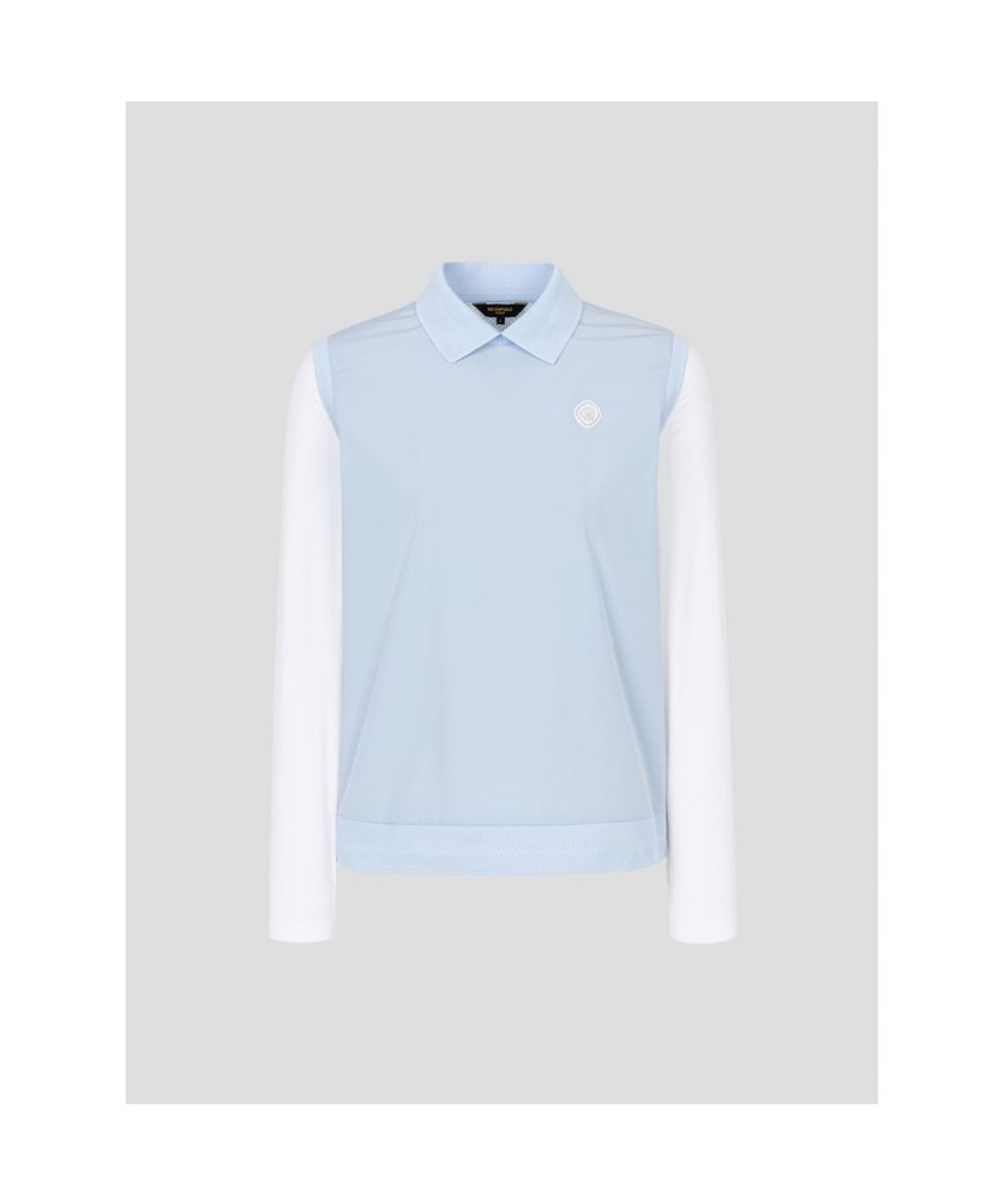 빈폴골프(BEANPOLE GOLF) [B_under] 여성 타공 믹스 AIO 칼라 티셔츠 - 스카이 블루