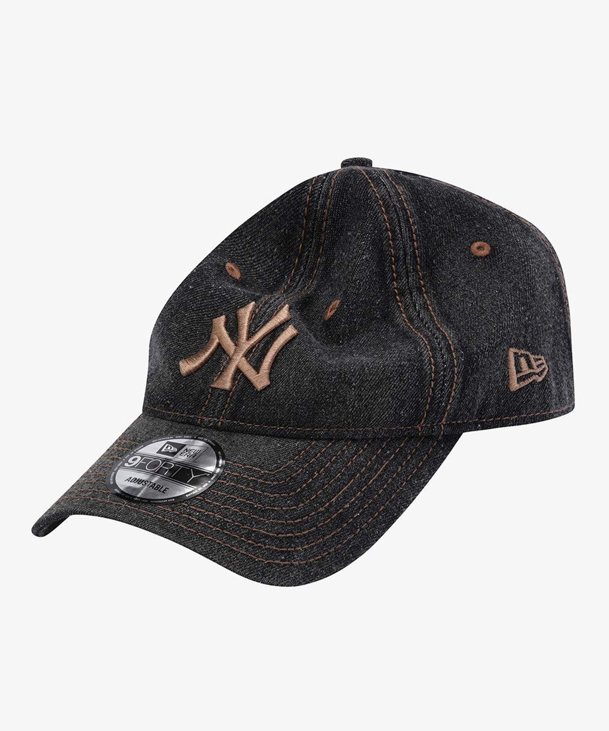 뉴에라(NEW ERA) MLB 뉴욕 양키스 데님 언스트럭쳐 볼캡 데님 블랙