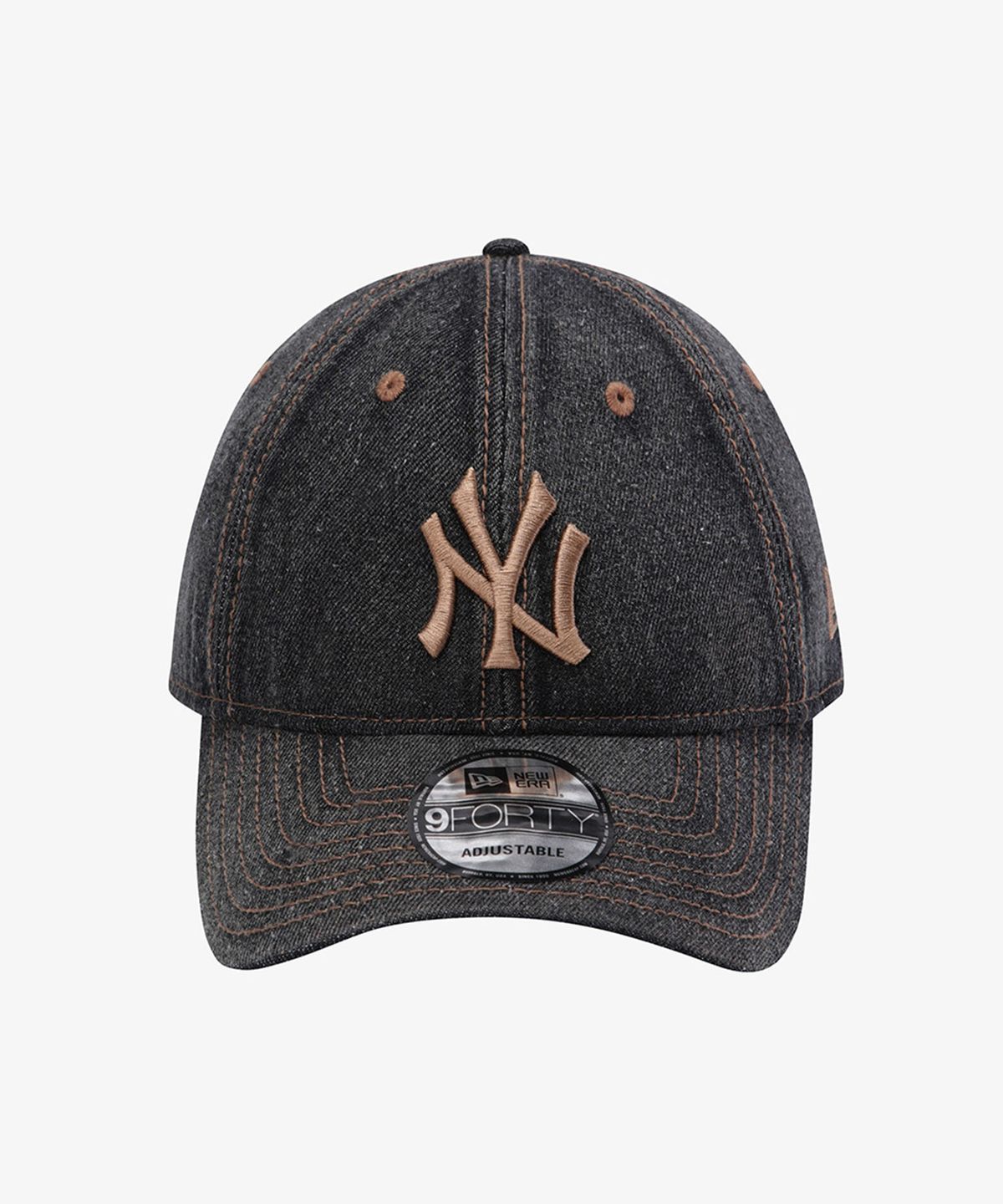 뉴에라(NEW ERA) MLB 뉴욕 양키스 데님 언스트럭쳐 볼캡 데님 블랙