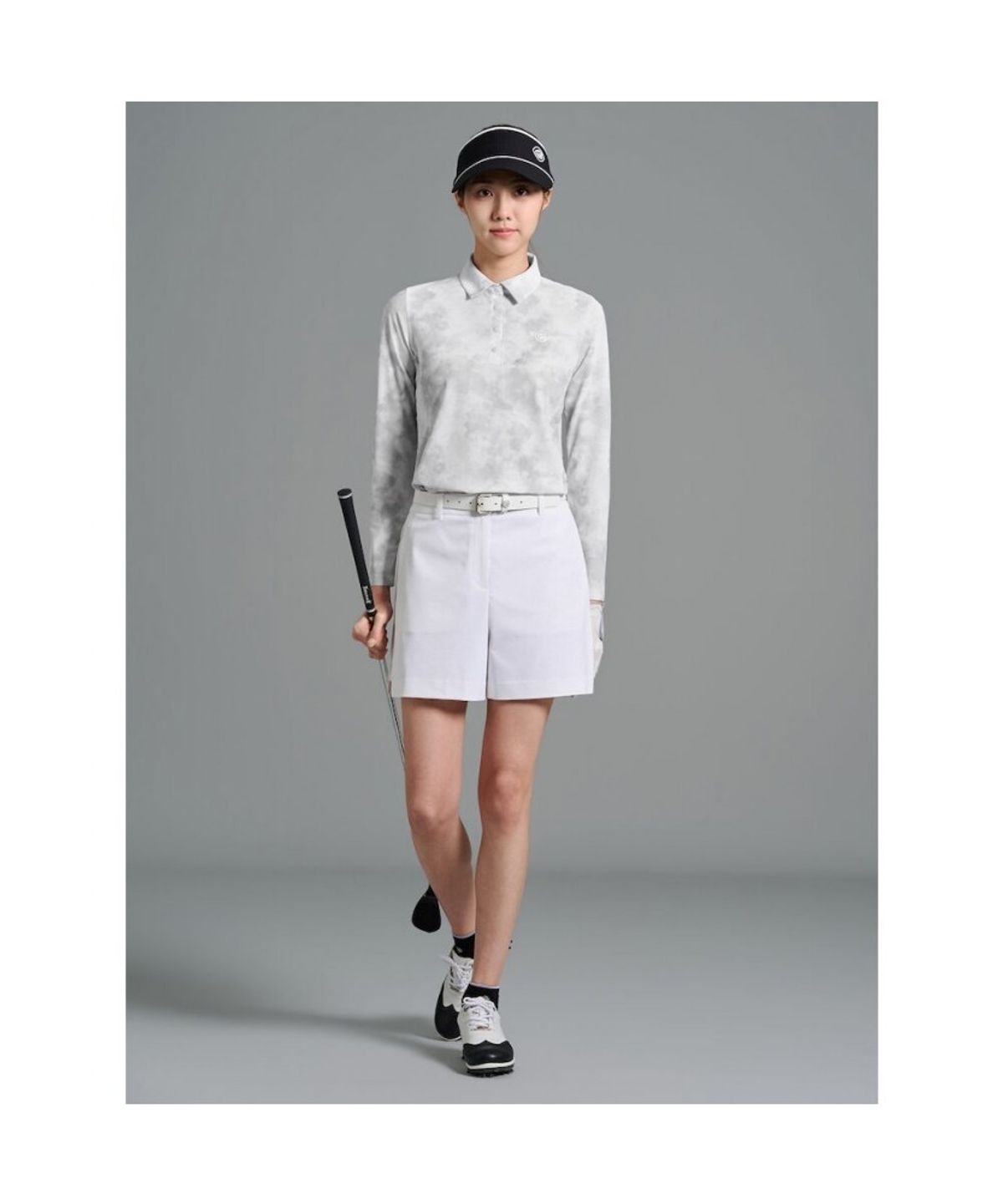 빈폴골프(BEANPOLE GOLF) [B_under] 여성 클라우디 칼라 긴소매 티셔츠 - 라이트 그레이