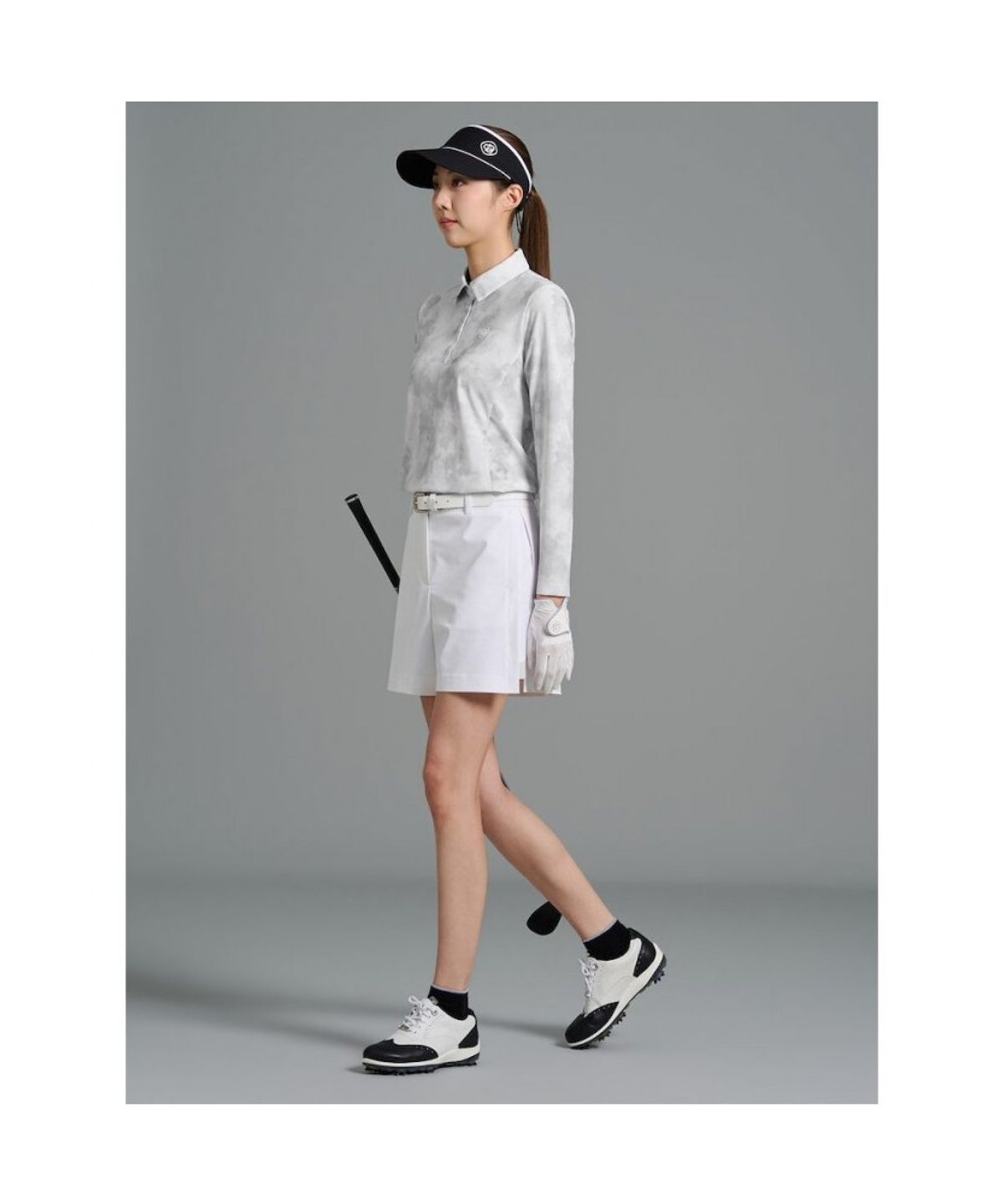 빈폴골프(BEANPOLE GOLF) [B_under] 여성 클라우디 칼라 긴소매 티셔츠 - 라이트 그레이