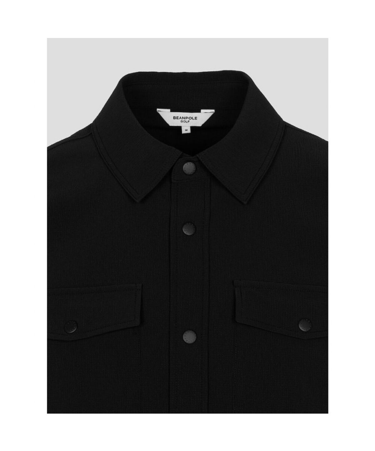 빈폴골프(BEANPOLE GOLF) [HERITAGE] - 남성_셔츠형 반소매 티셔츠 - 블랙