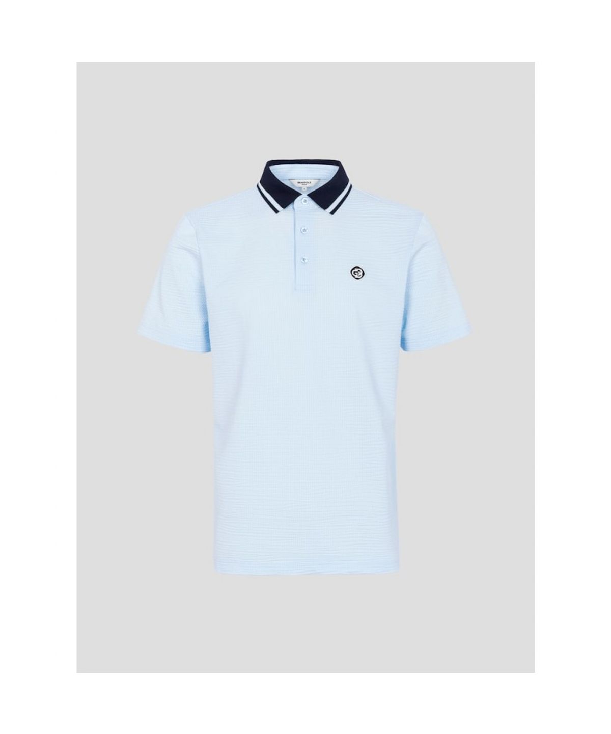 빈폴골프(BEANPOLE GOLF) [HERITAGE] 남성 시어서커 반소매 티셔츠 - 스카이 블루