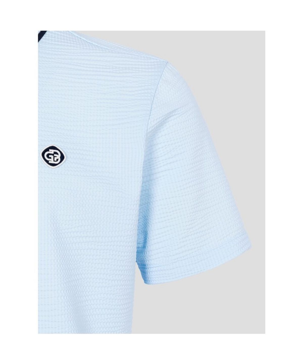 빈폴골프(BEANPOLE GOLF) [HERITAGE] 남성 시어서커 반소매 티셔츠 - 스카이 블루