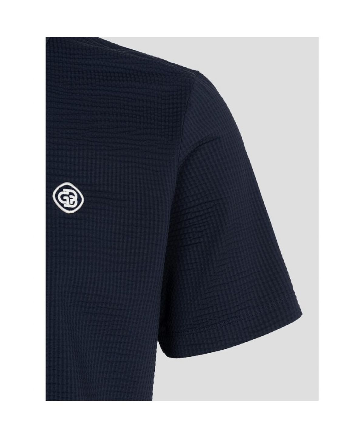 빈폴골프(BEANPOLE GOLF) [HERITAGE] 남성 시어서커 반소매 티셔츠 - 네이비