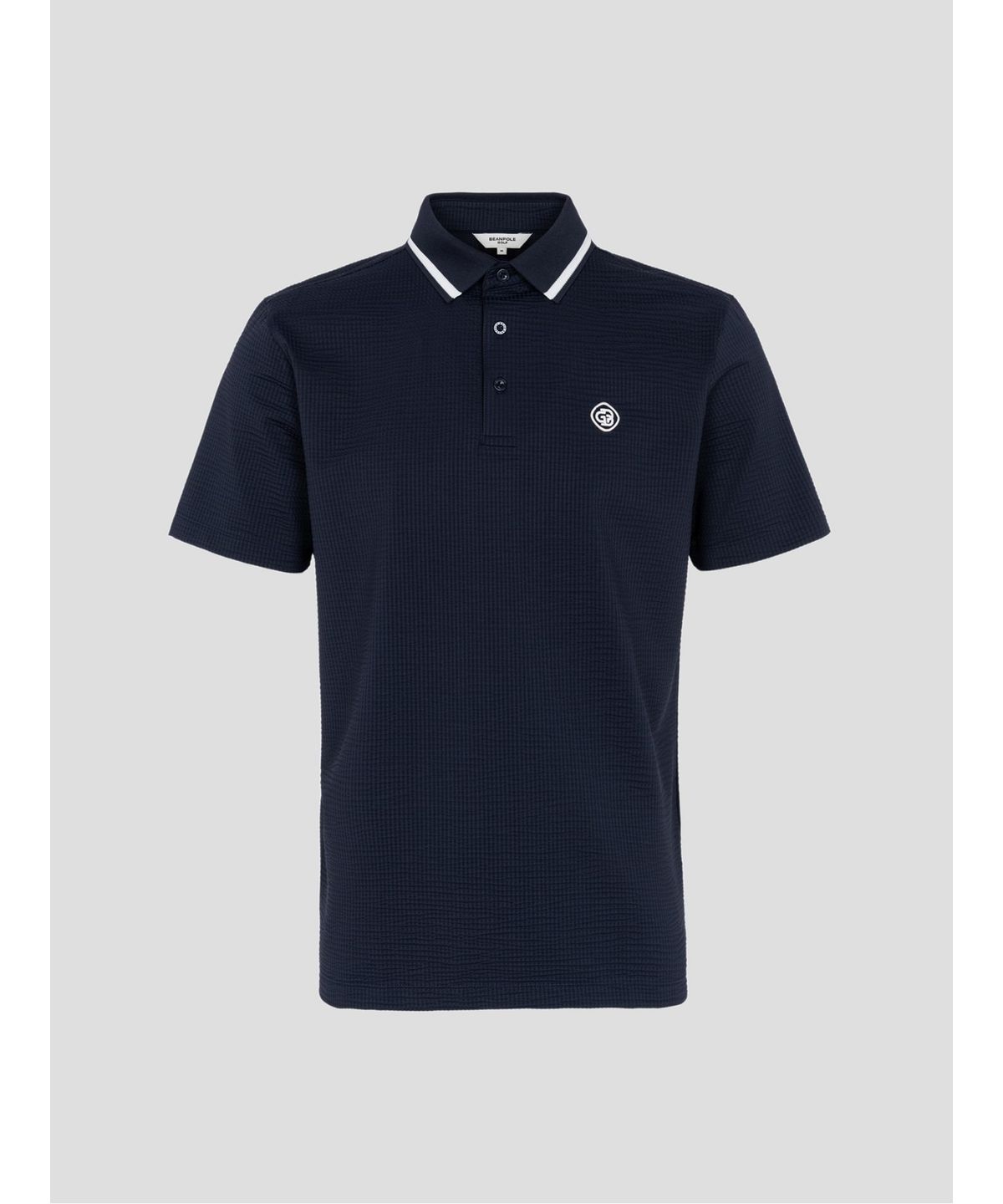 빈폴골프(BEANPOLE GOLF) [HERITAGE] 남성 시어서커 반소매 티셔츠 - 네이비