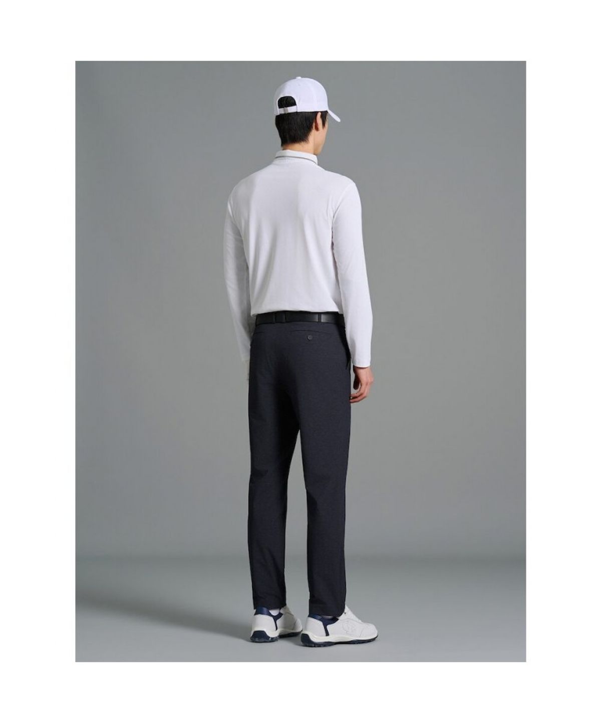빈폴골프(BEANPOLE GOLF) [HERITAGE] 남성 냉감 피케 긴소매 티셔츠 - 화이트