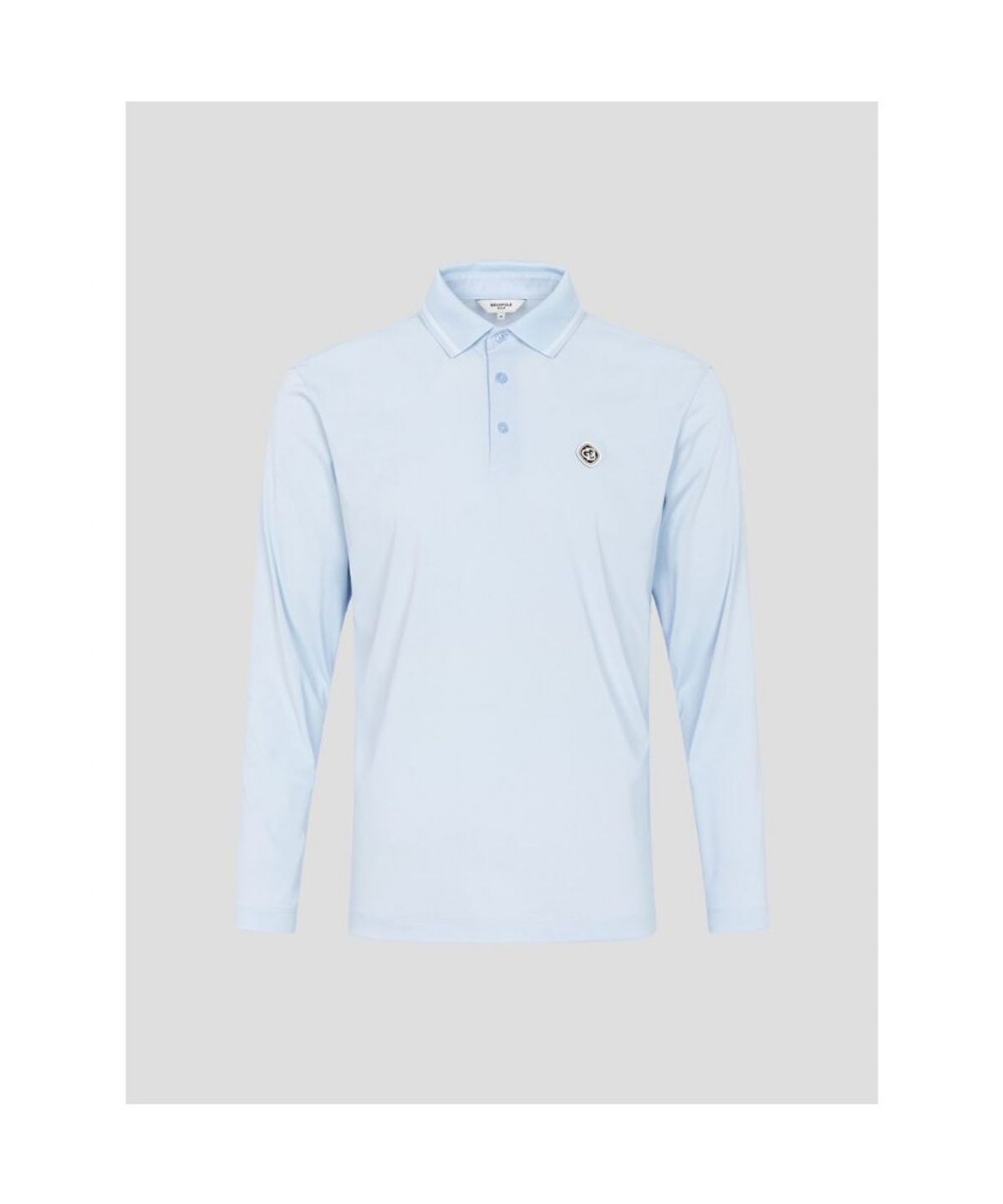 빈폴골프(BEANPOLE GOLF) [HERITAGE] 남성 냉감 피케 긴소매 티셔츠 - 스카이 블루