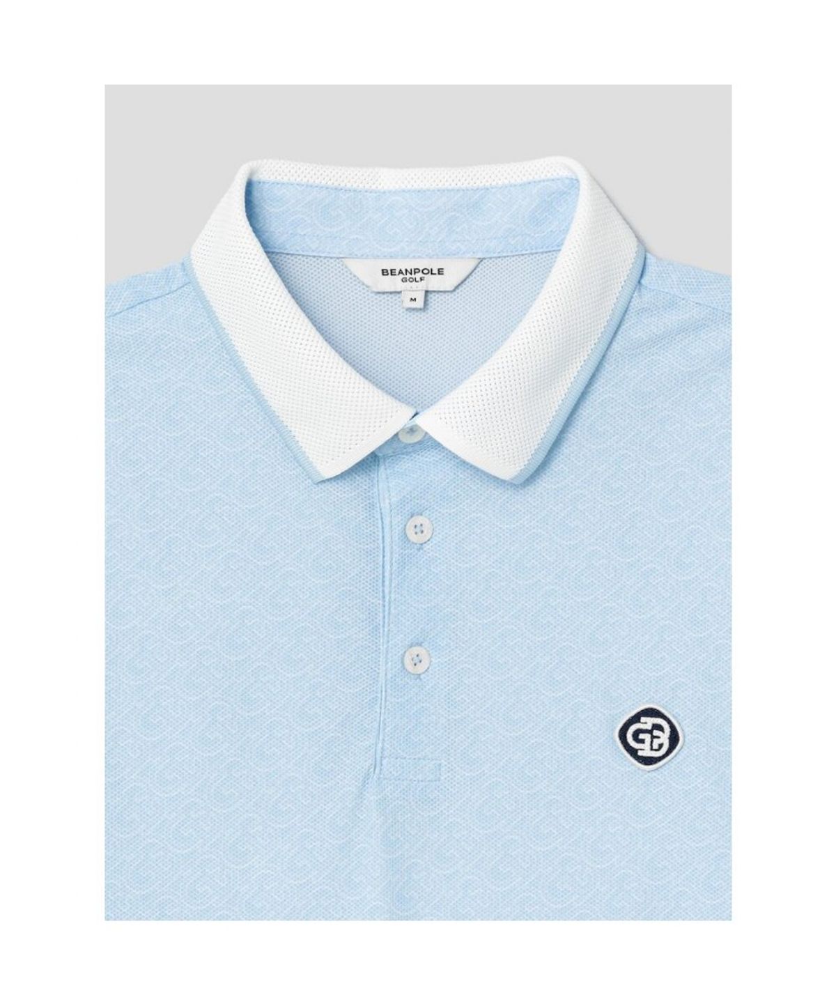 빈폴골프(BEANPOLE GOLF) [HERITAGE] 남성 심볼 프린트 반소매 티셔츠 - 스카이 블루