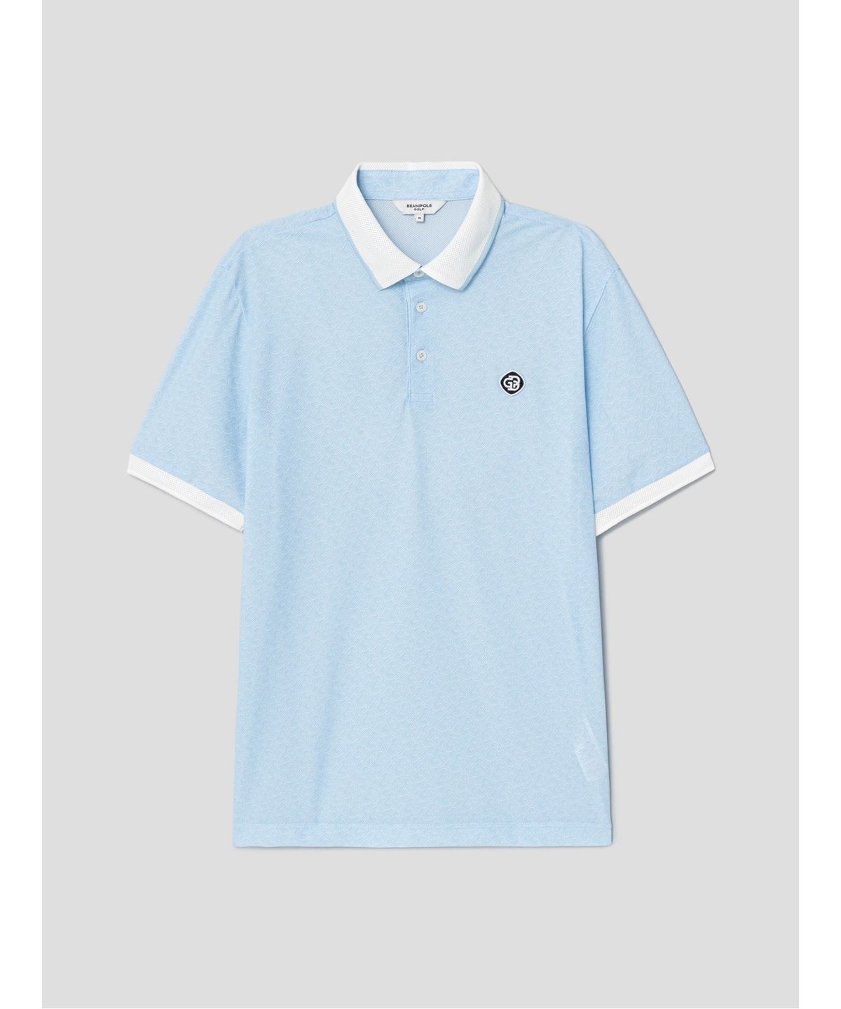 빈폴골프(BEANPOLE GOLF) [HERITAGE] 남성 심볼 프린트 반소매 티셔츠 - 스카이 블루