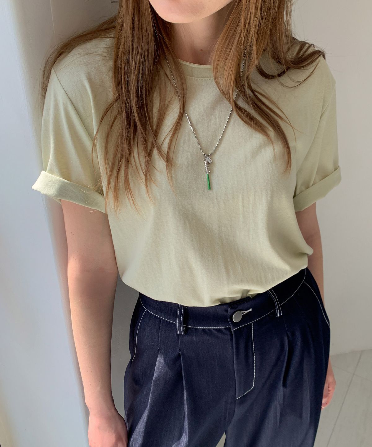 바스카라(VASCARA) Raw Edge Round Short Sleeve T-shirt (8colors)