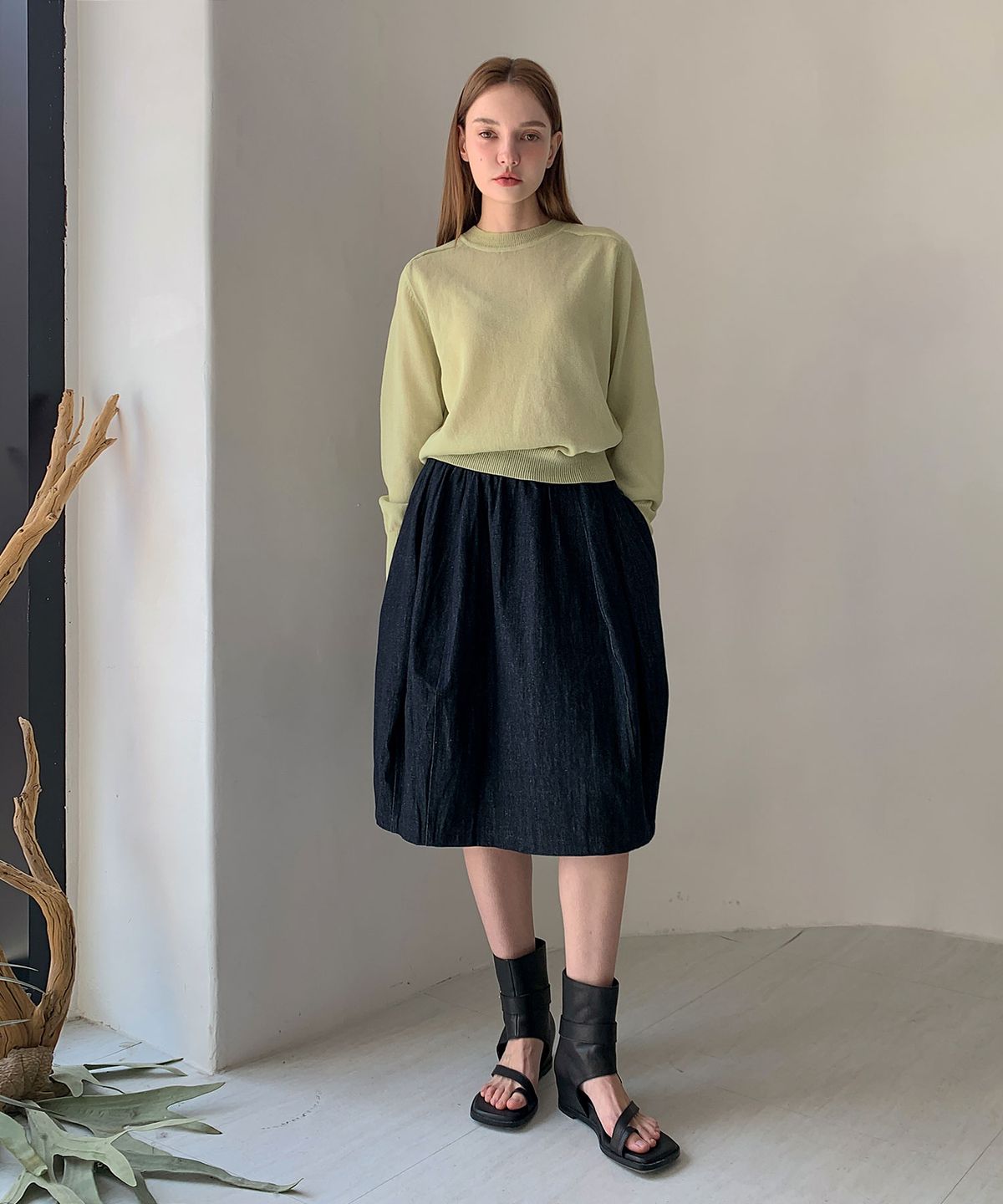 바스카라(VASCARA) Loose fit Round Knit (5colors)