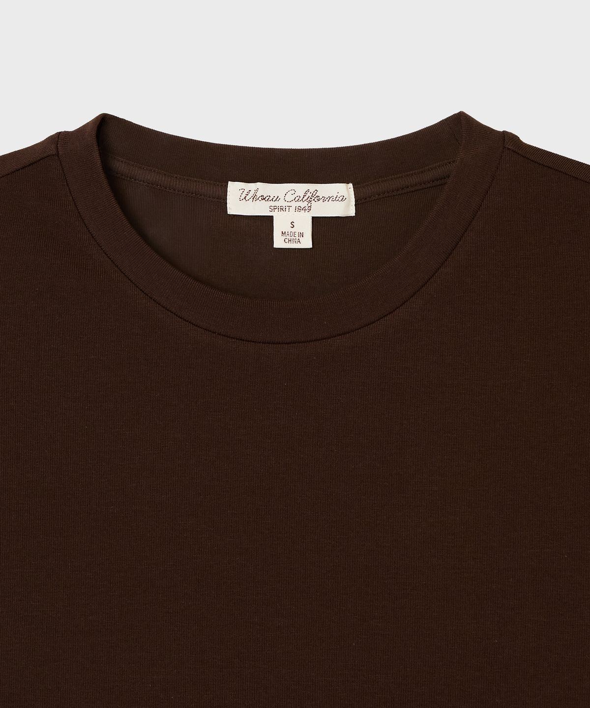 후아유(WHO.A.U) Round Neck Curved Hem T-shirt/WHRAG2433F