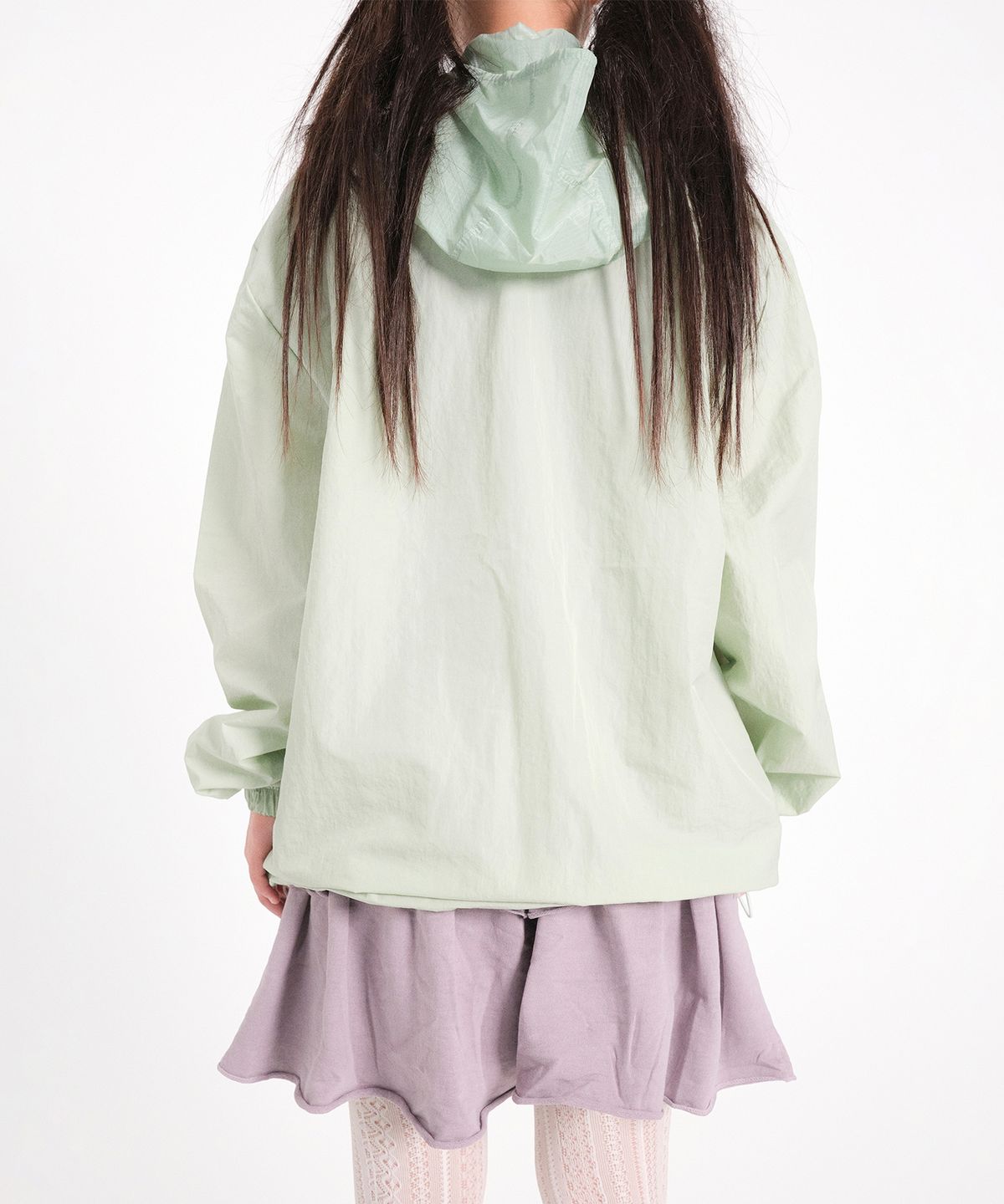 애프터썸머(AFTERSUMMER) hooded mix wind jacket (mint)