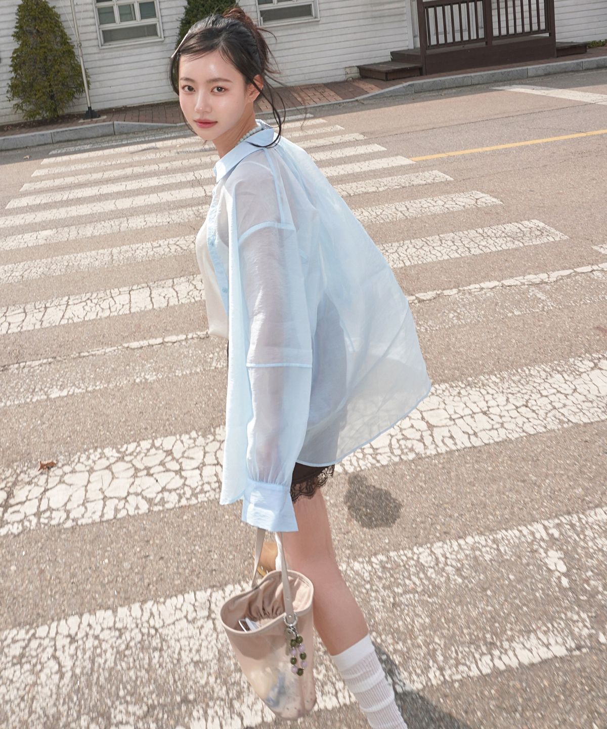 멜리앤로즈(MELLY&ROSE) 파크 매쉬 토트백(314918)