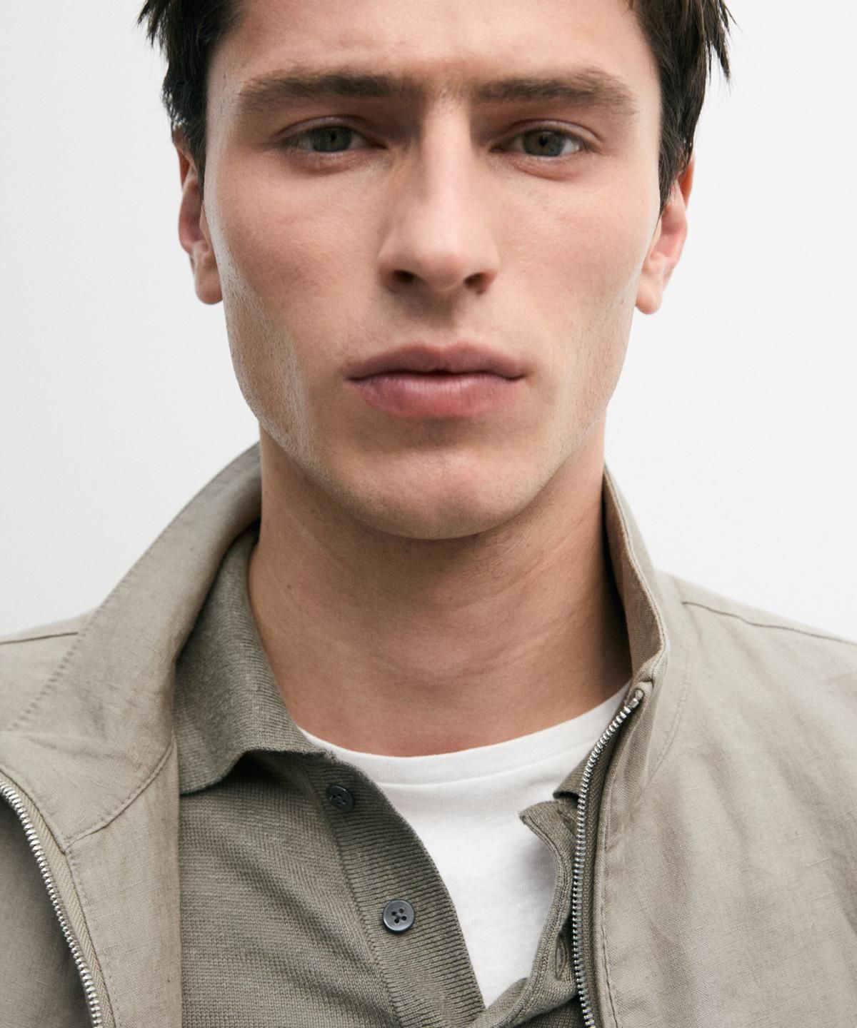 마시모두띠(MASSIMO DUTTI) 린넨 봄버 자켓