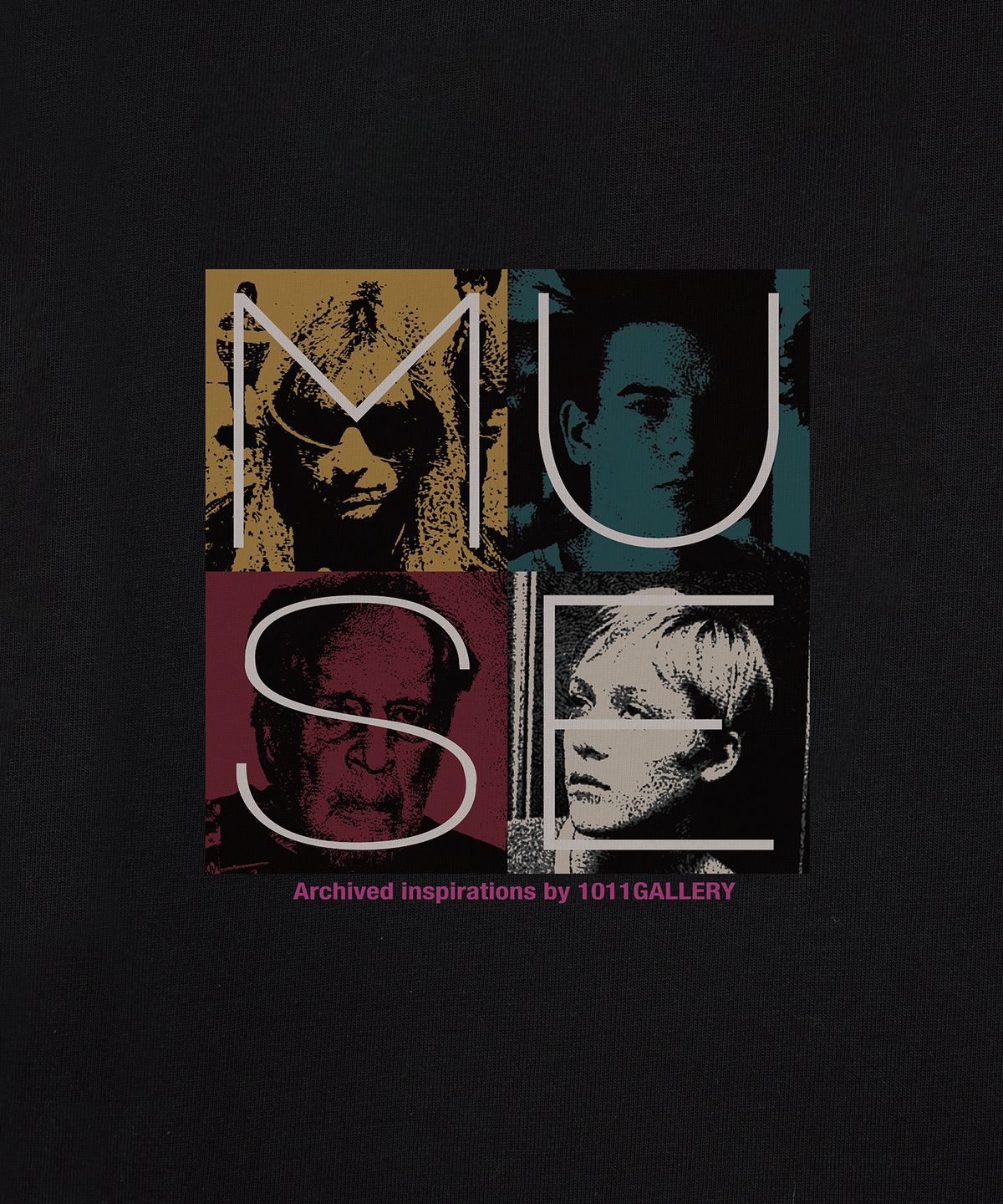 1011갤러리(1011 GALLERY) Gallery Muse T-Shirts - Black