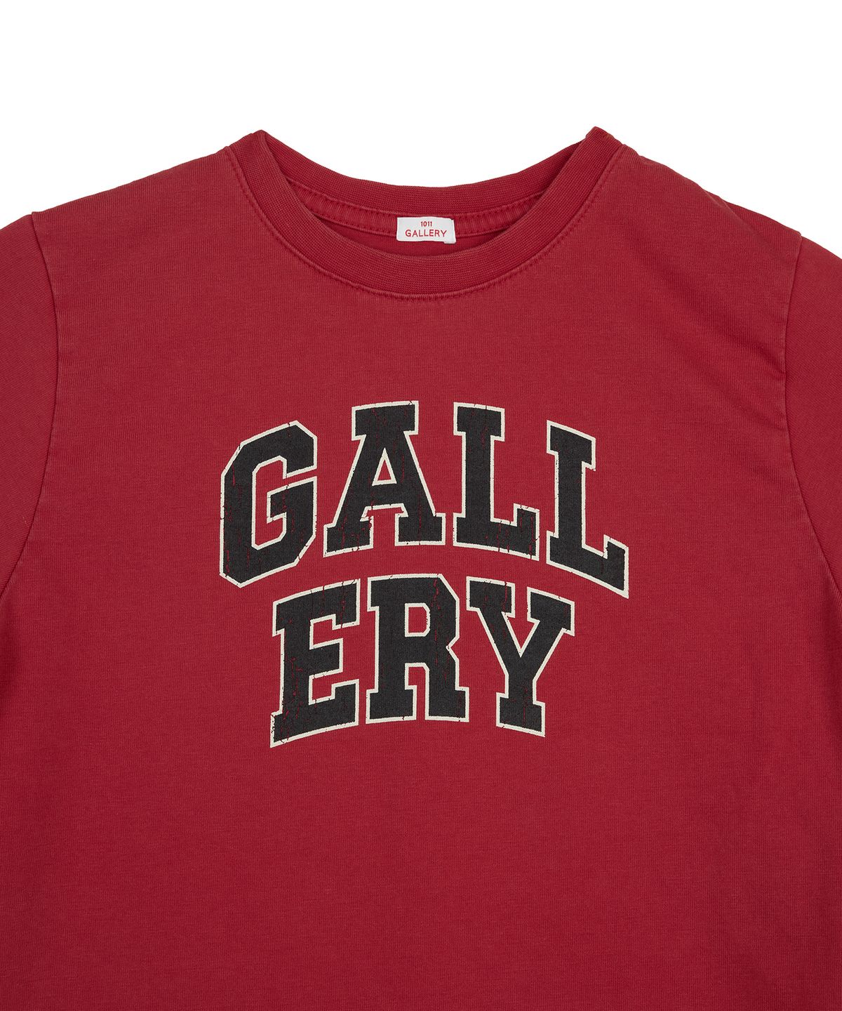 1011갤러리(1011 GALLERY) Women Classic Gallery Logo T-Shirts - Red