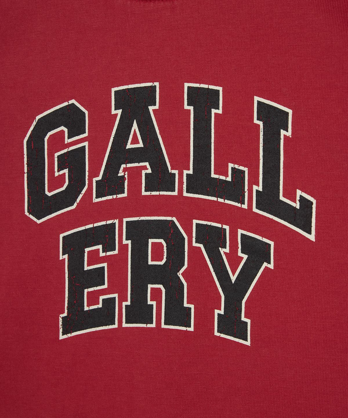 1011갤러리(1011 GALLERY) Women Classic Gallery Logo T-Shirts - Red