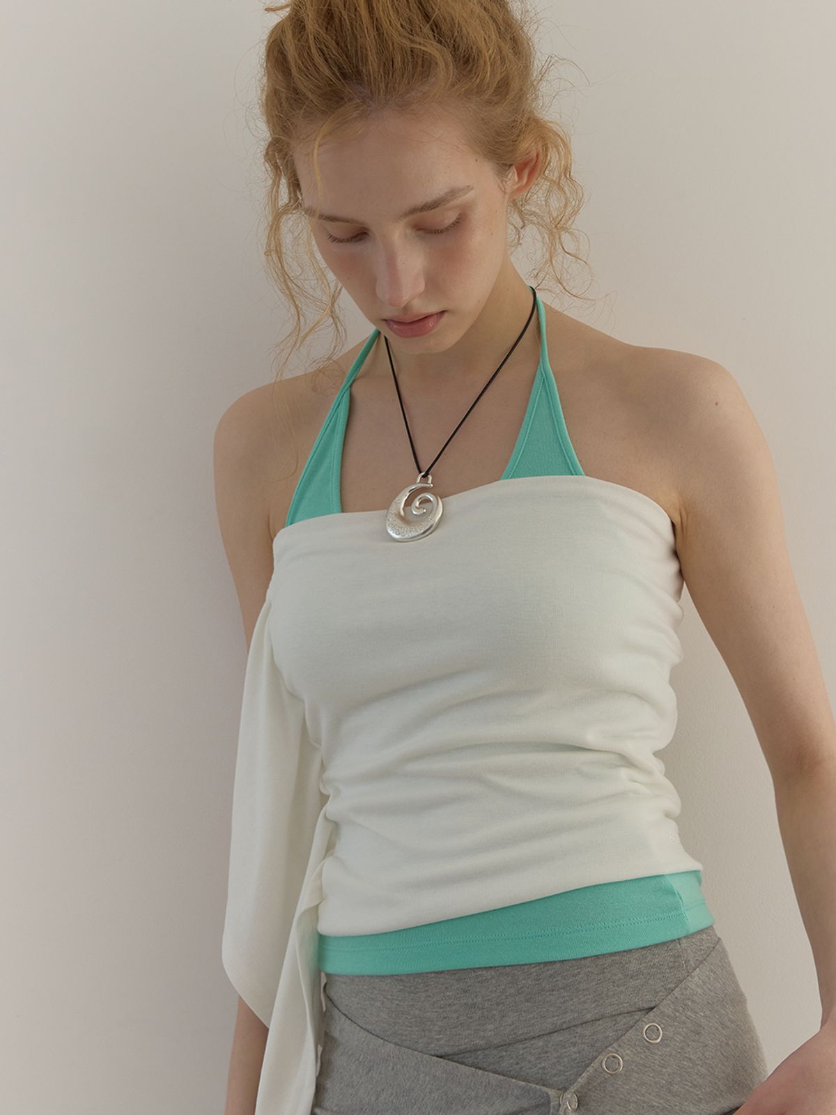 아수라(ASURA) CURVE HALTER SLEEVELESS (MINT)